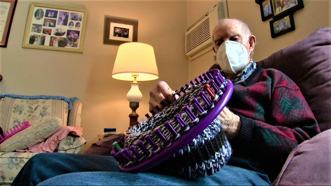 WWII veteran spends COVID time weaving hats for Salvation Army | kare11.com