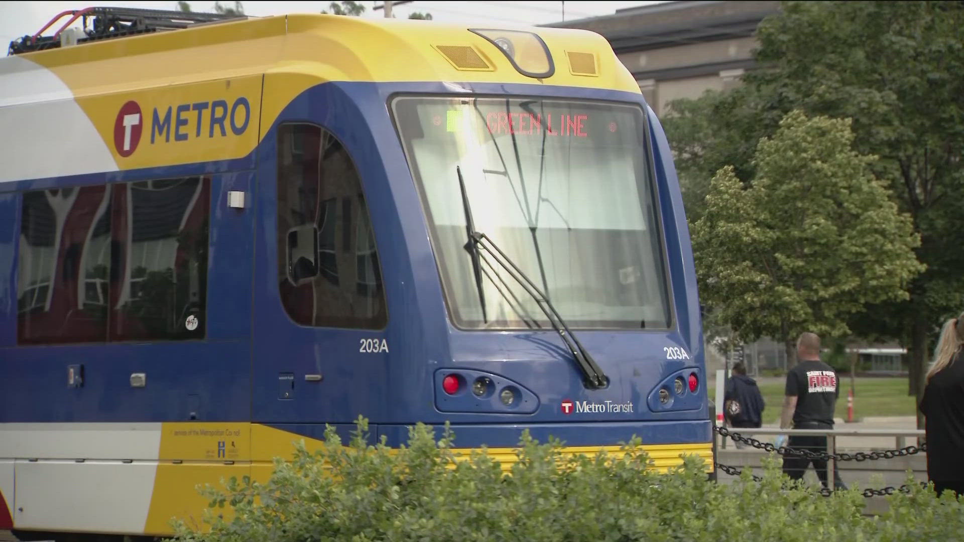 The incident happened along a METRO Green Line train route around 3:30 p.m.