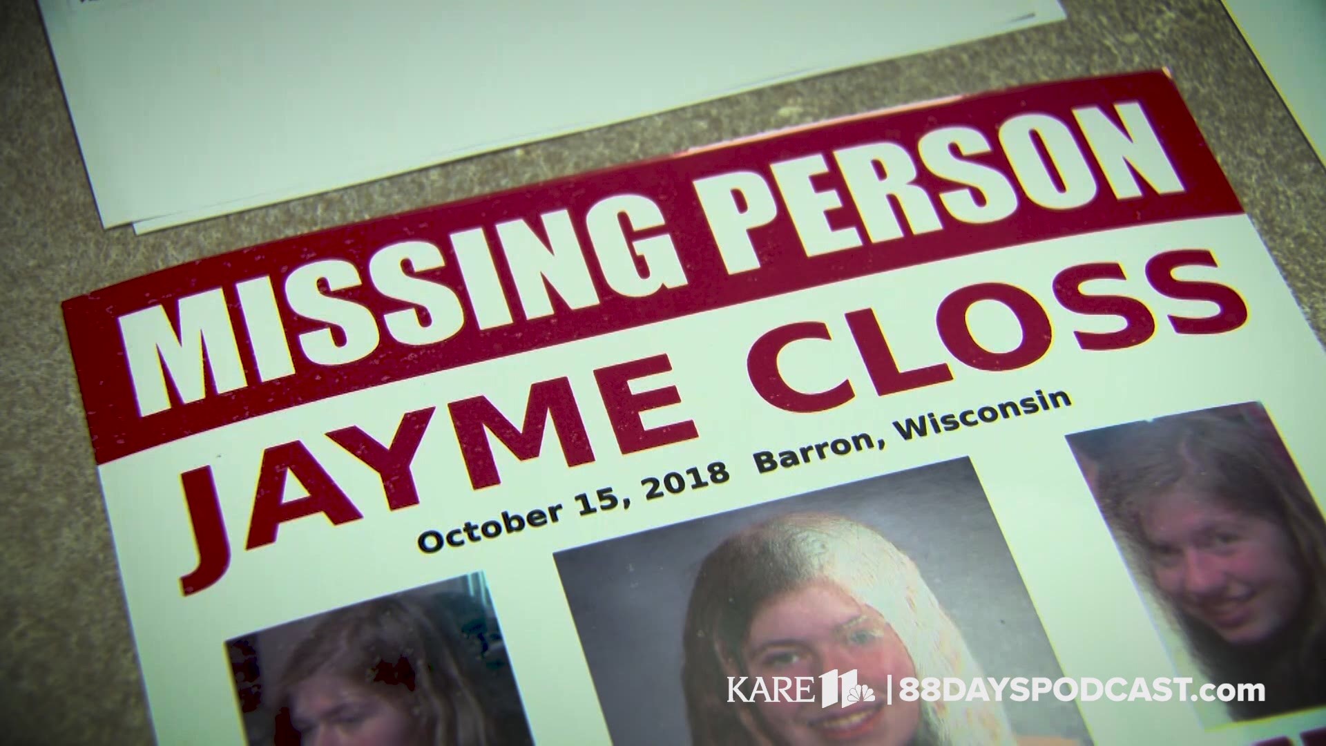 88 Days: The Jayme Closs Story is a new KARE 11 podcast that takes listeners inside the case with in-depth interviews and analysis of the months-long investigation. Listen to the trailer on 88dayspodcast.com and subscribe now. New episodes are released on Tuesdays, starting Aug. 6.