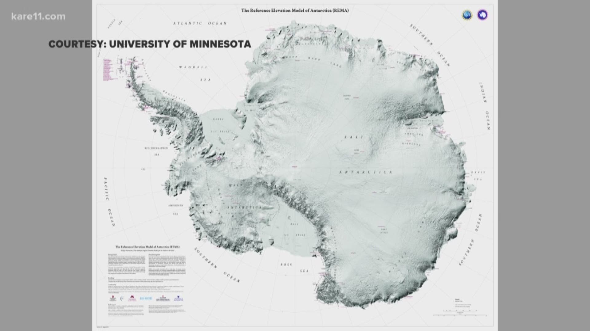 Scientists at the University of Minnesota have just released the most accurate map yet of the Antarctica terrain. https://kare11.tv/2OxKnOw