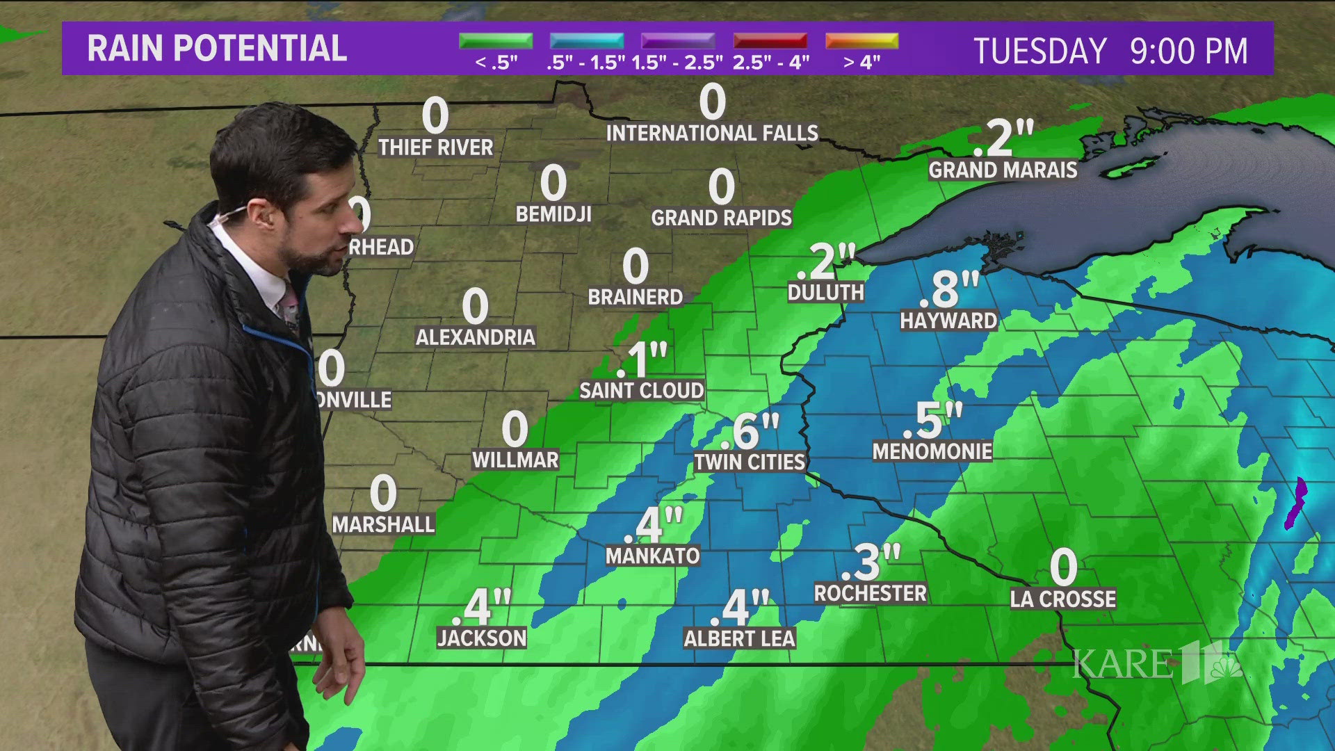 A cool rain is expected through the early afternoon before drying out Wednesday.