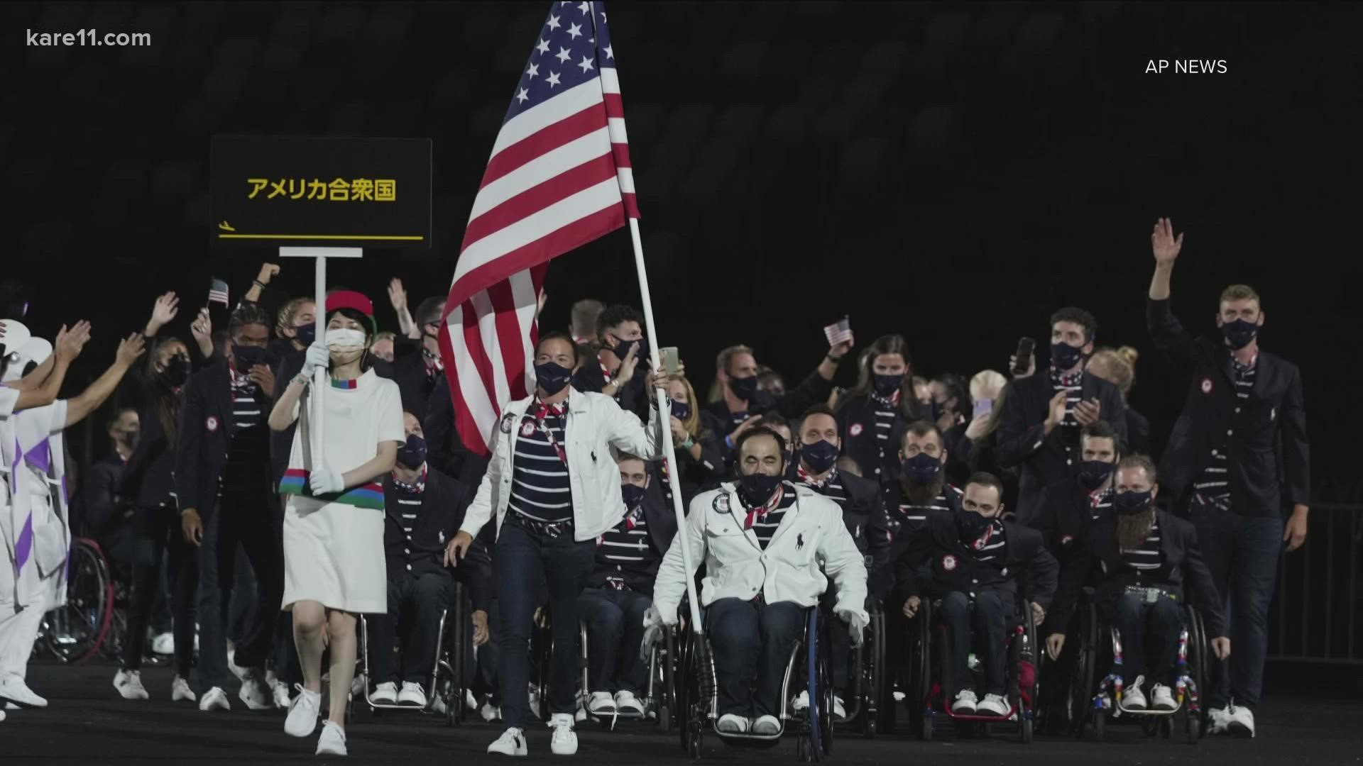 Two Minnesotans led Team USA into the Opening Ceremony of the Paralympics, and they're just getting started.