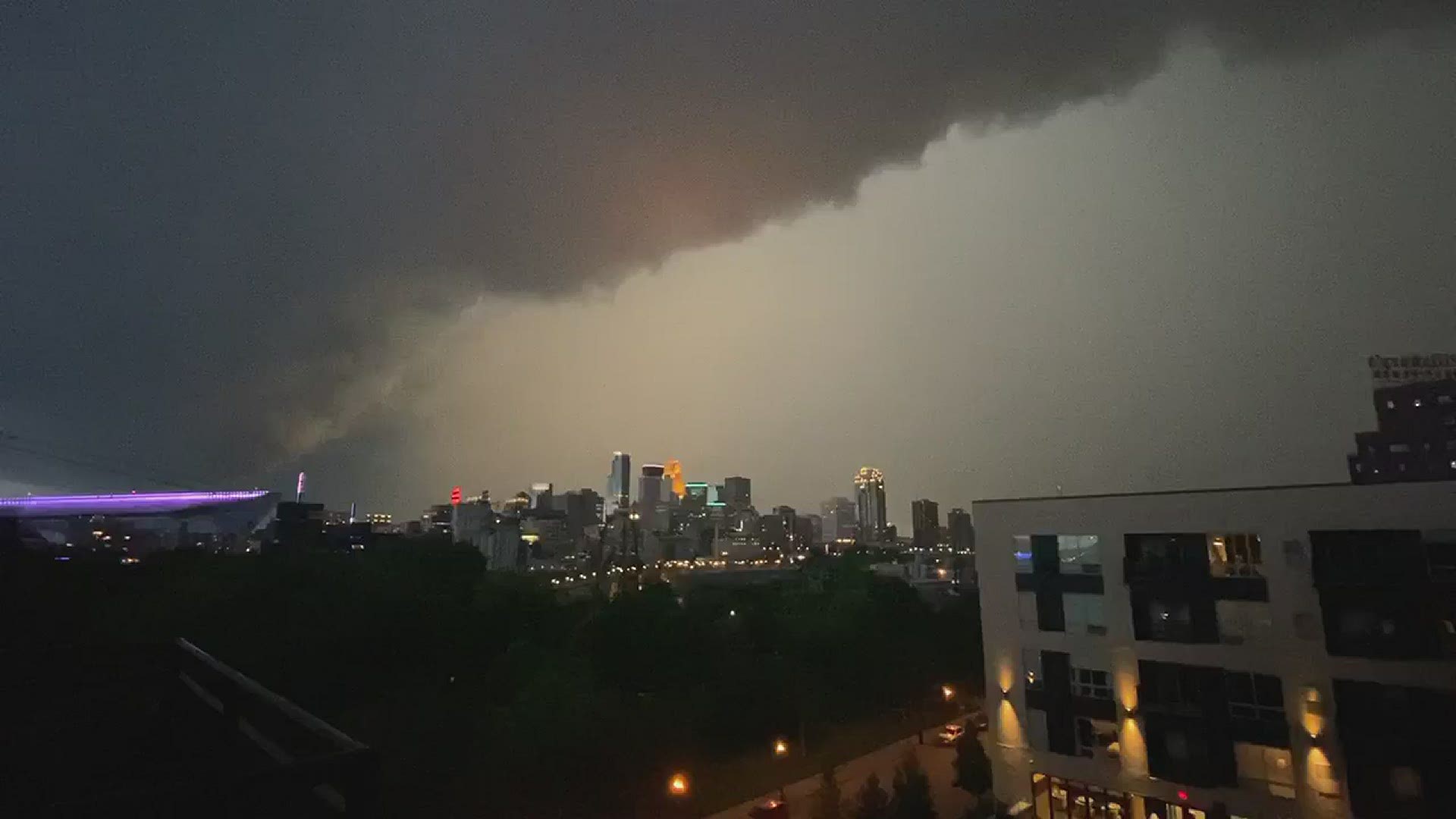 Video submitted by Salina Swanson, shot from Father Hennepin Park in Minneapolis.