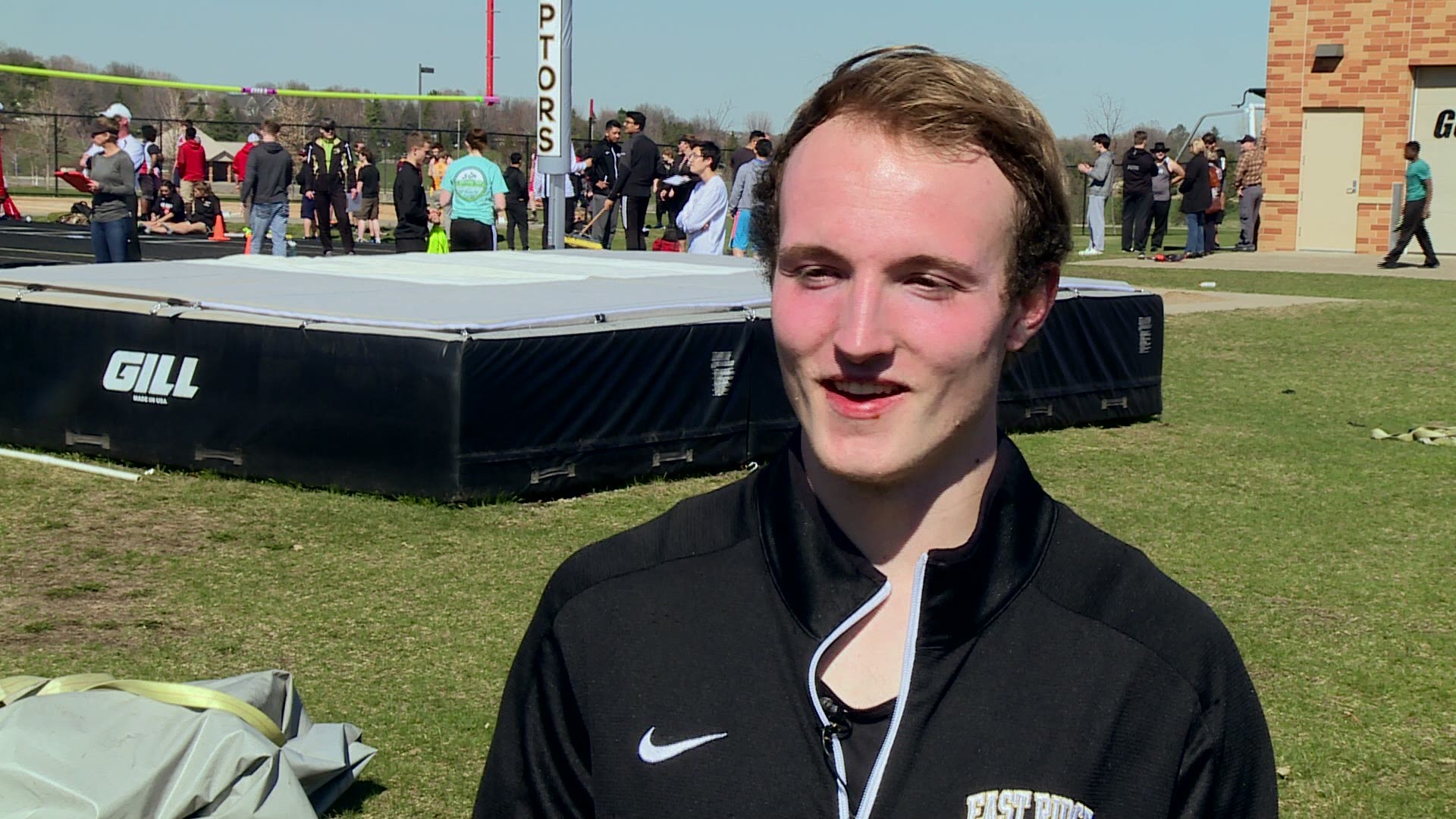 At his first meet of the season, East Ridge senior Alec Wittman set the school record in the pole vault.