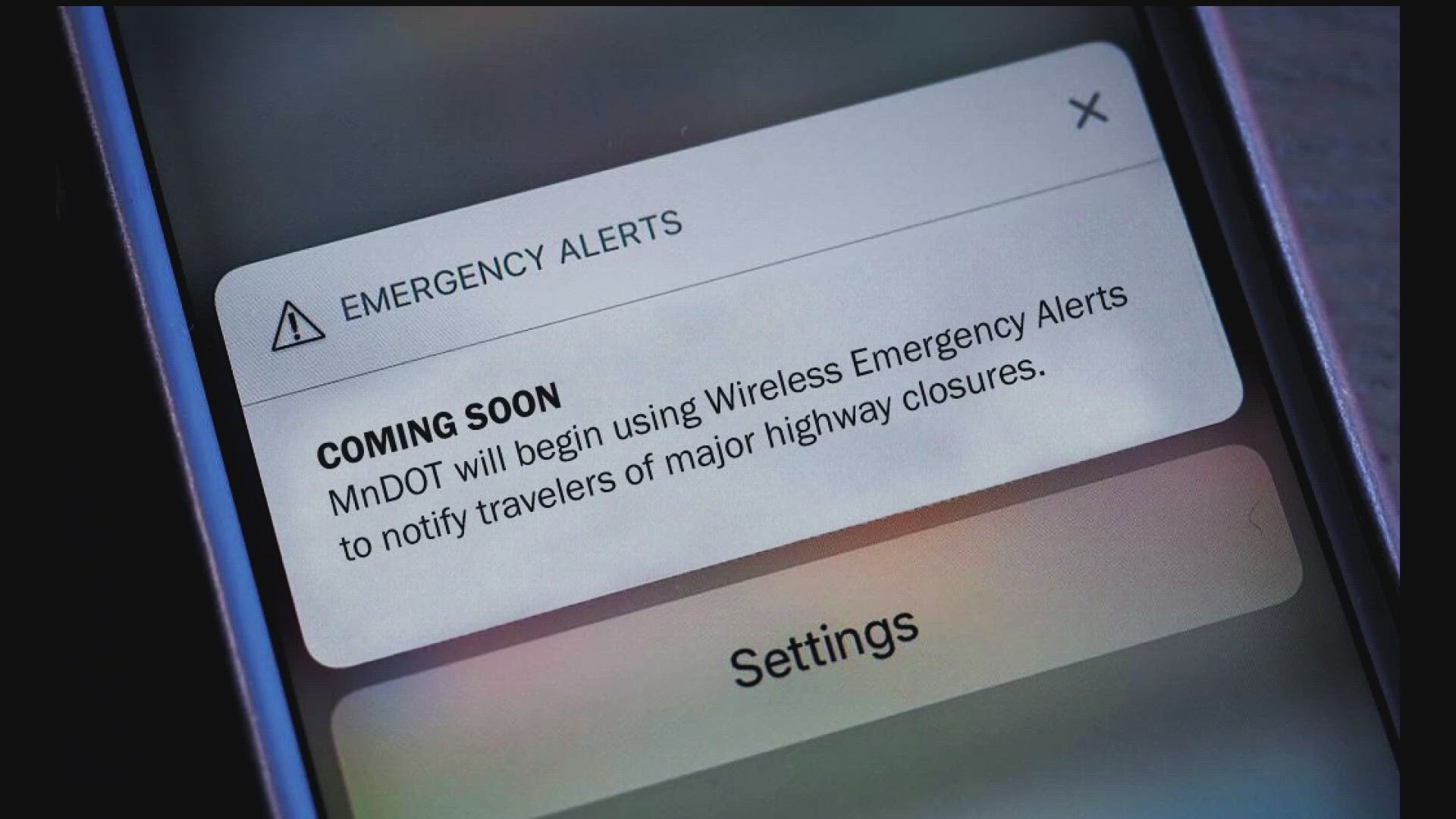 The state agency says alerts will only be sent to warn of major crashes and weather-related incidents that will close a roadway for 4 hours or more.