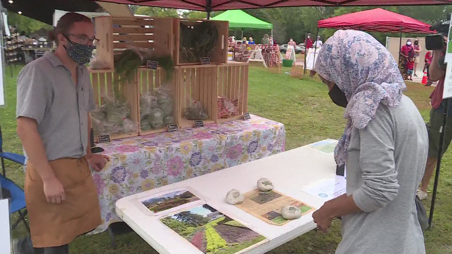 As Election Day approached both Rep. Ilhan Omar and top rival 5th District rival Antone Melton-Meaux hit the same farmers market in Richfield, but at different times