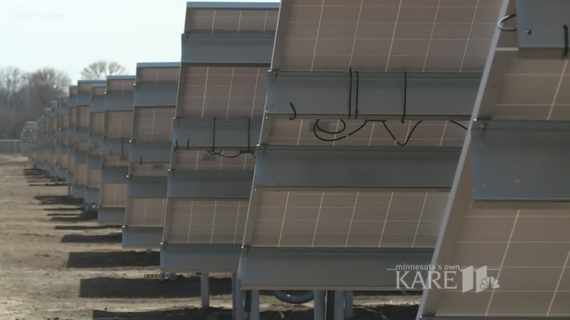 A solar farm outside Cottage Grove is one of eight in a new network opened by Clean Choice Energy. https://kare11.tv/2w5EFyB
