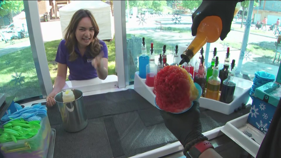Sampling shaved ice at the Kickoff to the Fair | kare11.com