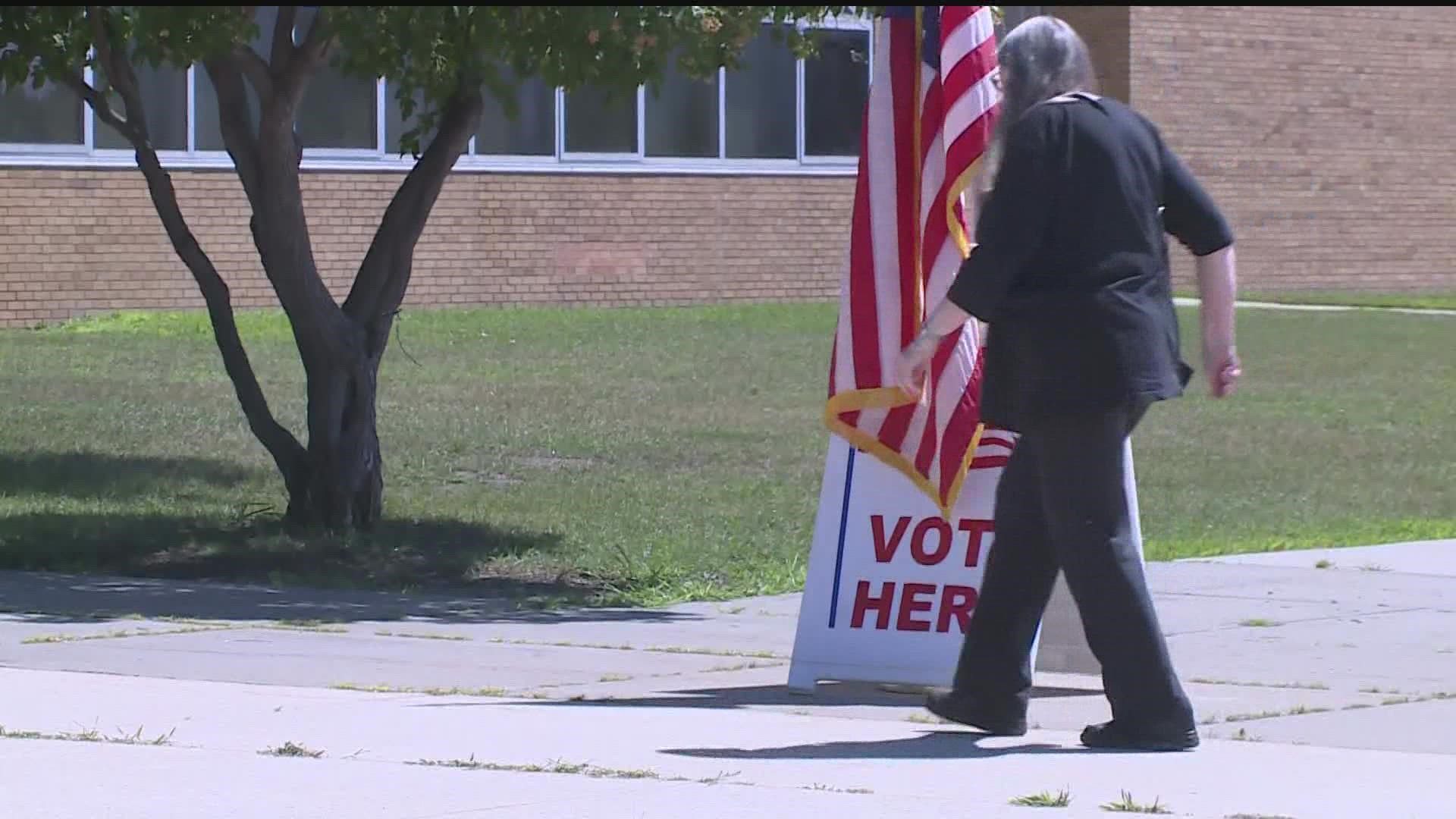 Doors open at polling places at 8 a.m.
