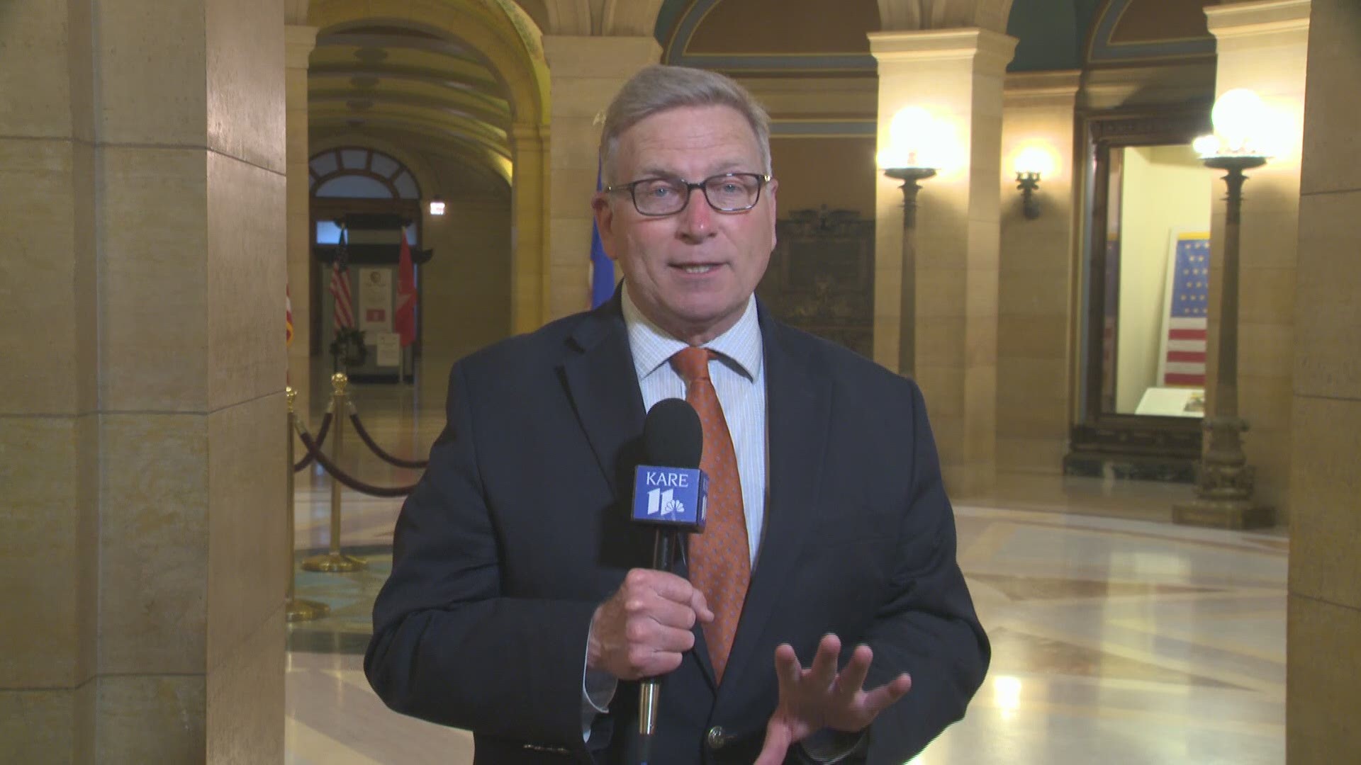 The Republican-controlled Minnesota Senate is moving ahead with a 'Lights On' bill that would continue government spending at current levels in the event a real budget can't be passed before July 1.  The vote in the Finance Committee Thursday night was a dramatic move amid a backdrop of stalled negotiations between Gov. Tim Walz and legislative leaders.