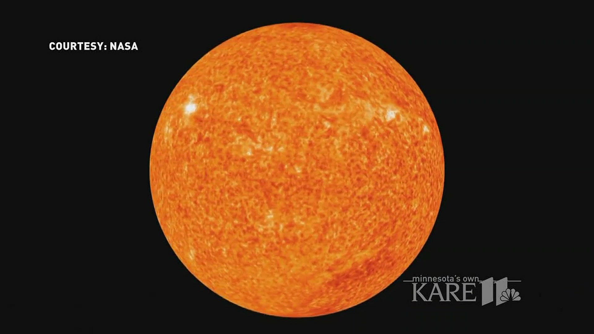 Right now, the largest sunspot of 2017 is traveling across the sun's surface. It's part of a group so large, that 11 Earths could fit inside. http://kare11.tv/2vaiWQH