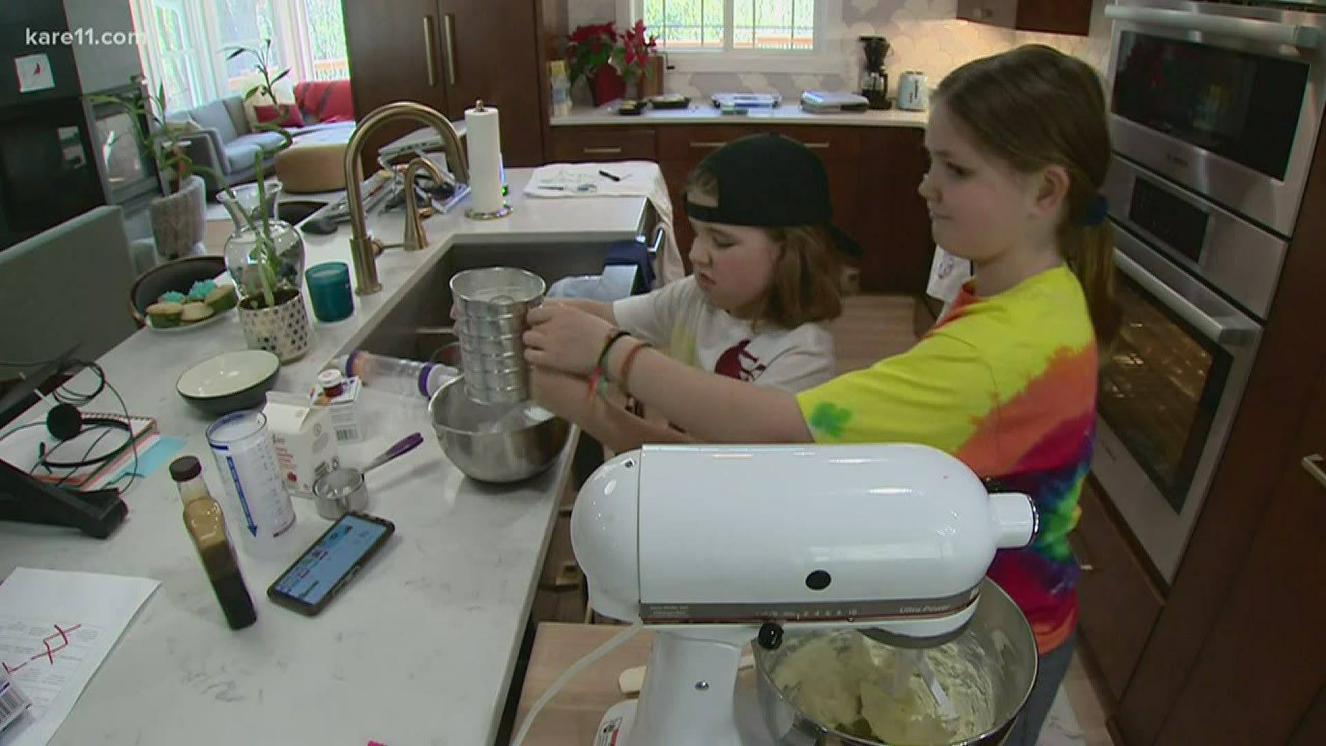 A Plymouth brother and sister are making treats for people during the pandemic.