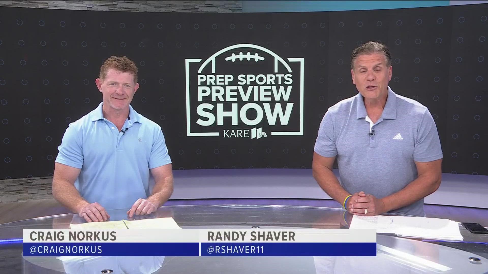 KARE 11's Randy Shaver and photojournalist Craig Norkus look ahead to this Friday's big games in high school football.