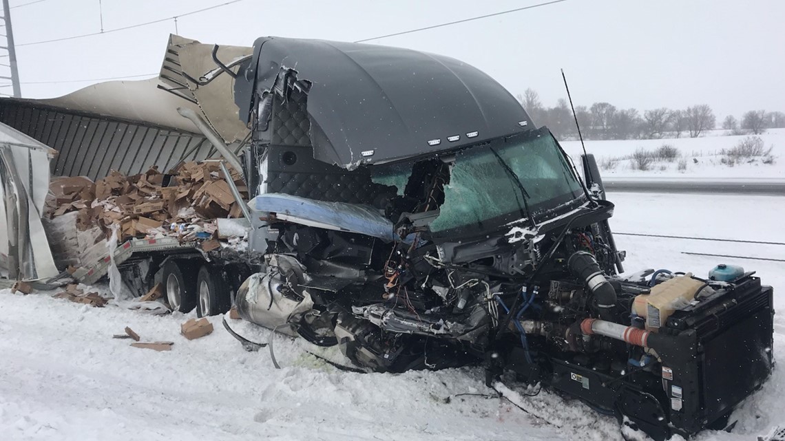 Semi hits MnDOT plow on I94 near Melrose