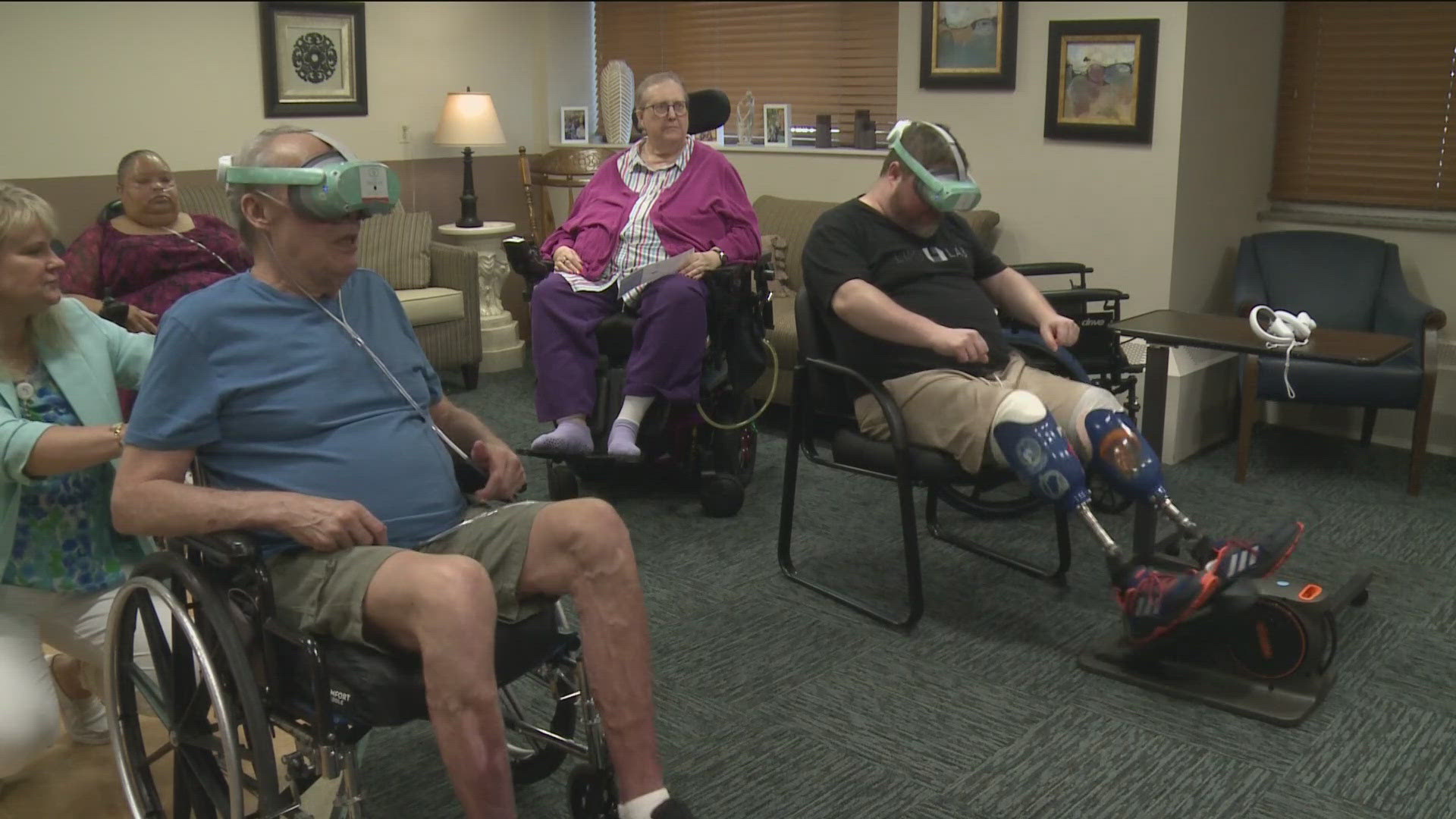 Mount Olivet residents are using virtual reality to experience the 2024 Olympic Games.