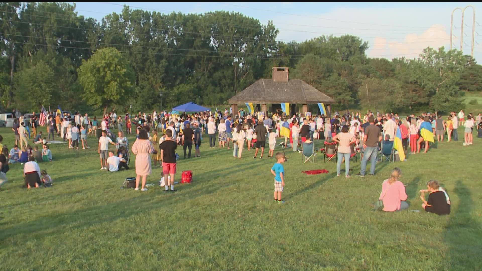 The local Ukrainian community gathered at Boom Island Park to celebrate their culture with food, music and dancing.