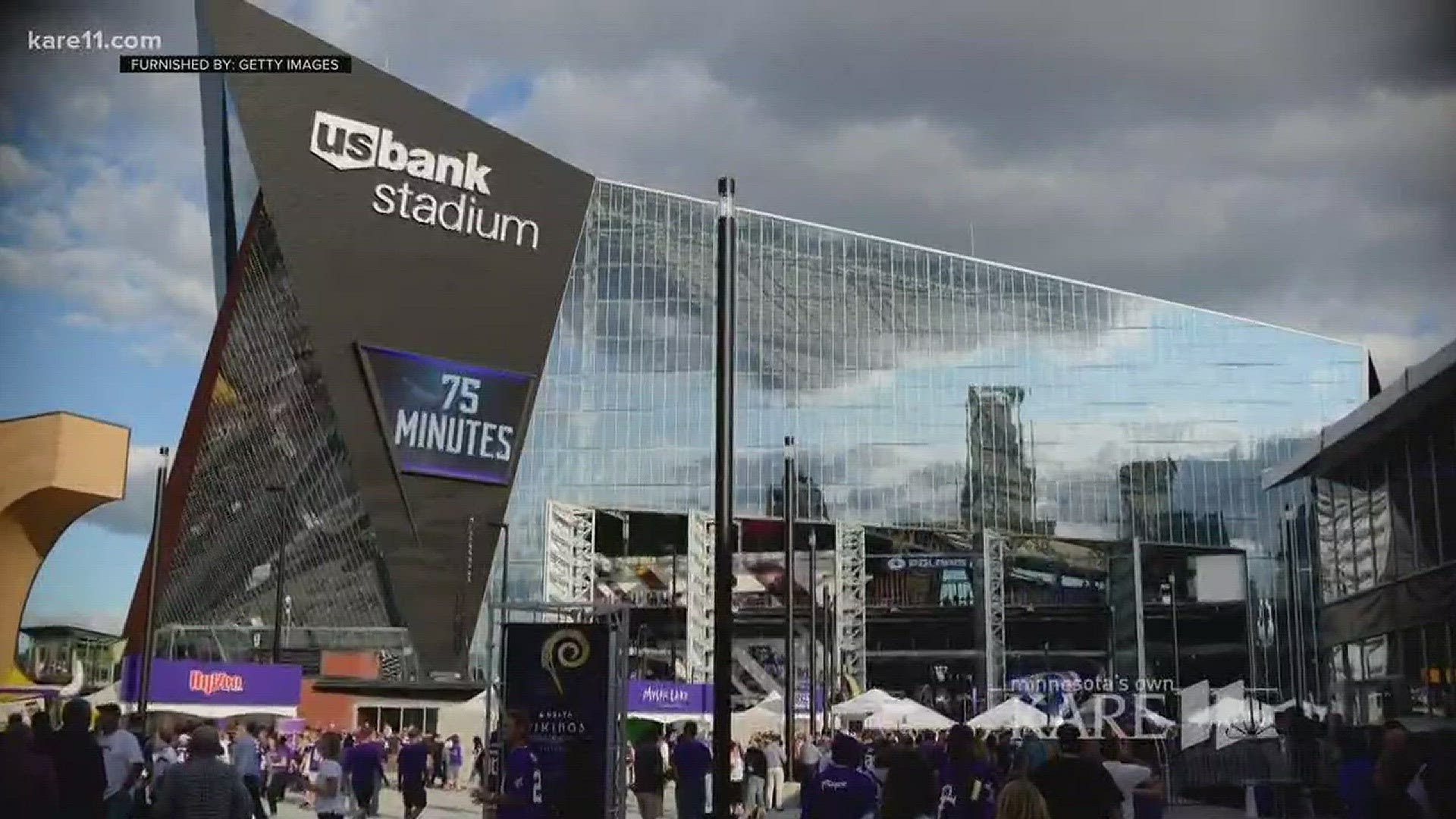 U.S. Bank Stadium Super Bowl Preparations Nearly Complete 