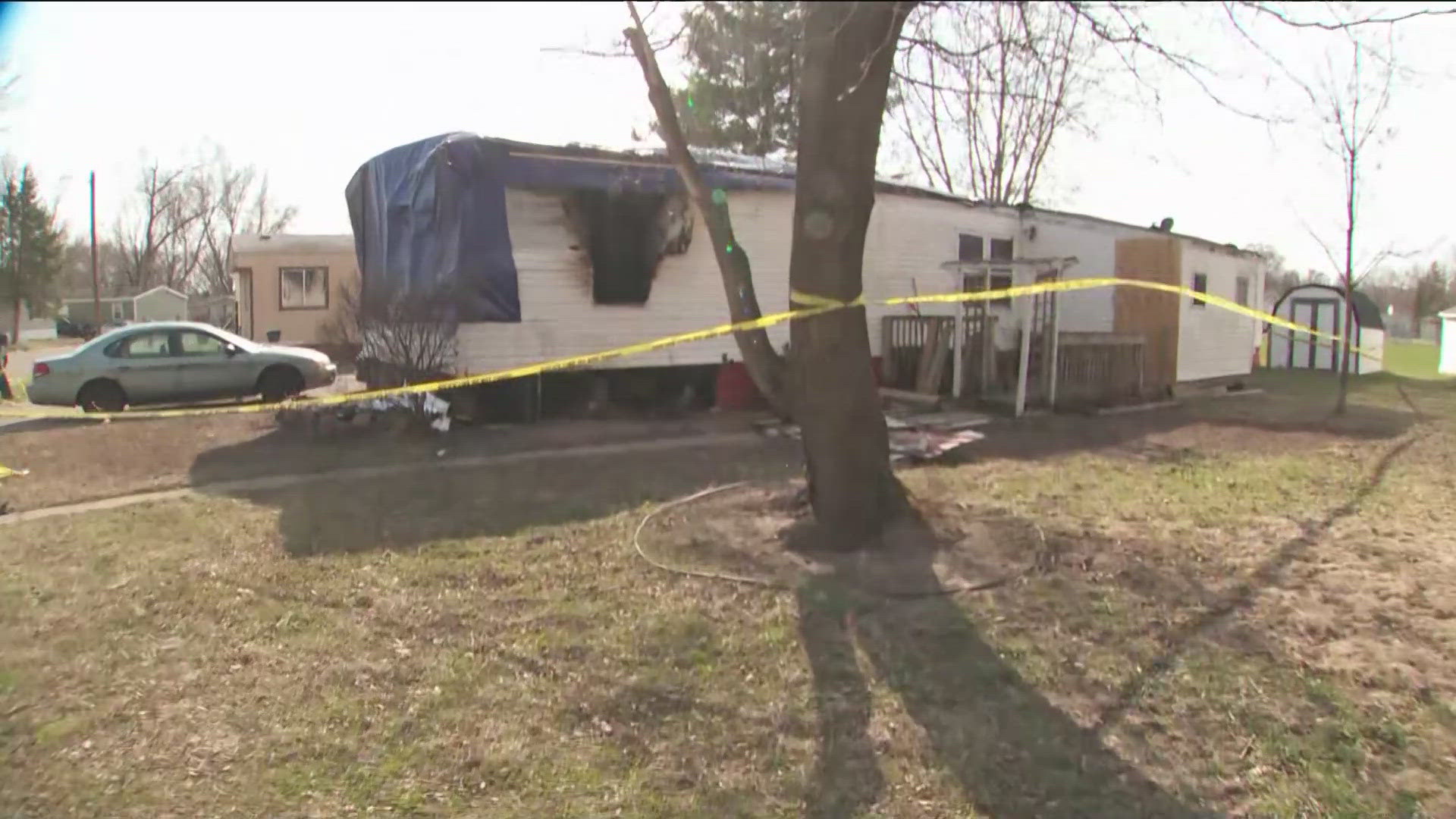 Fire officials say three dogs also perished in the fire and the mobile home is a complete loss.
