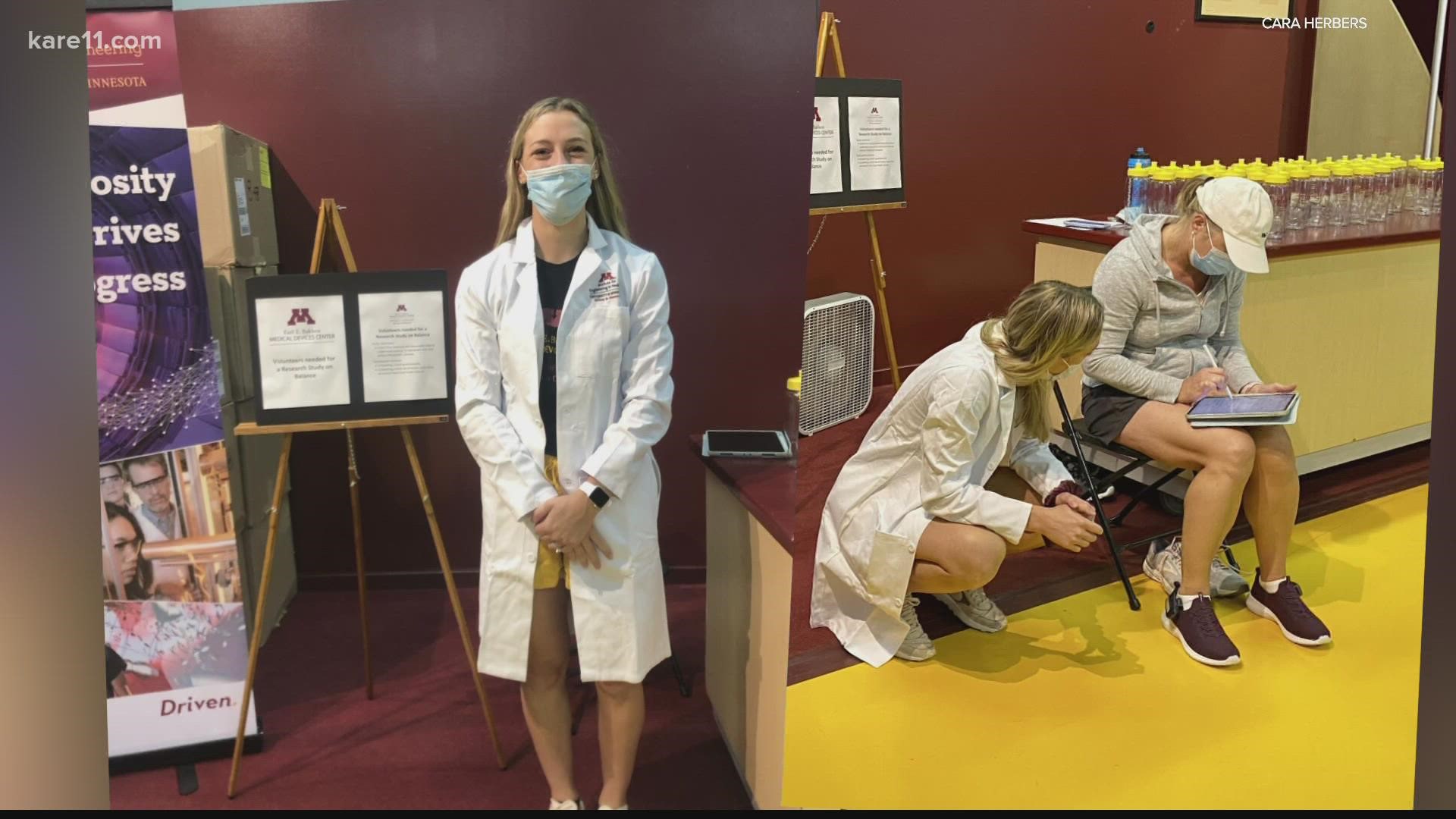Cara Herbers was co-captain of the Gopher Women's Hockey team senior year before she graduated in 2018. Now she's lab supervisor at Bakken Medical Devices Center.