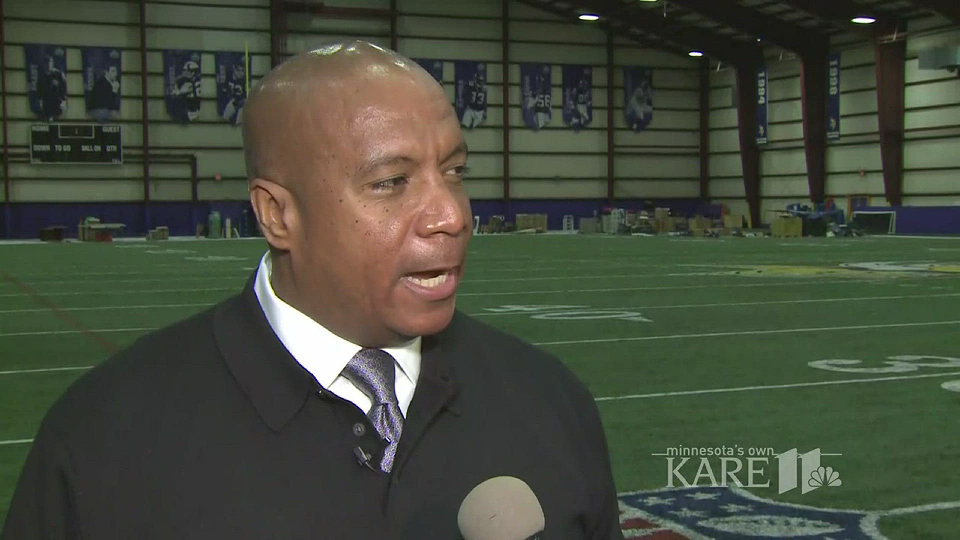 Vikings COO Kevin Warren discusses the Vikings players & staff move from Winter Park in Eden Prairie to the TCO Performance Center in Eagan.