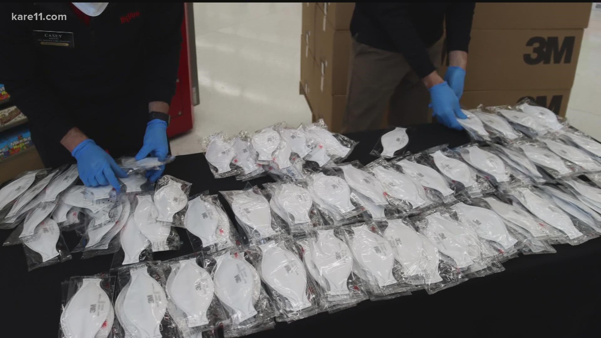 A spokeswoman with Hy-vee told KARE 11 the first shipments of N95 masks arrived last Friday and all 275 Hy-Vee pharmacies in the Midwest will have masks this week.