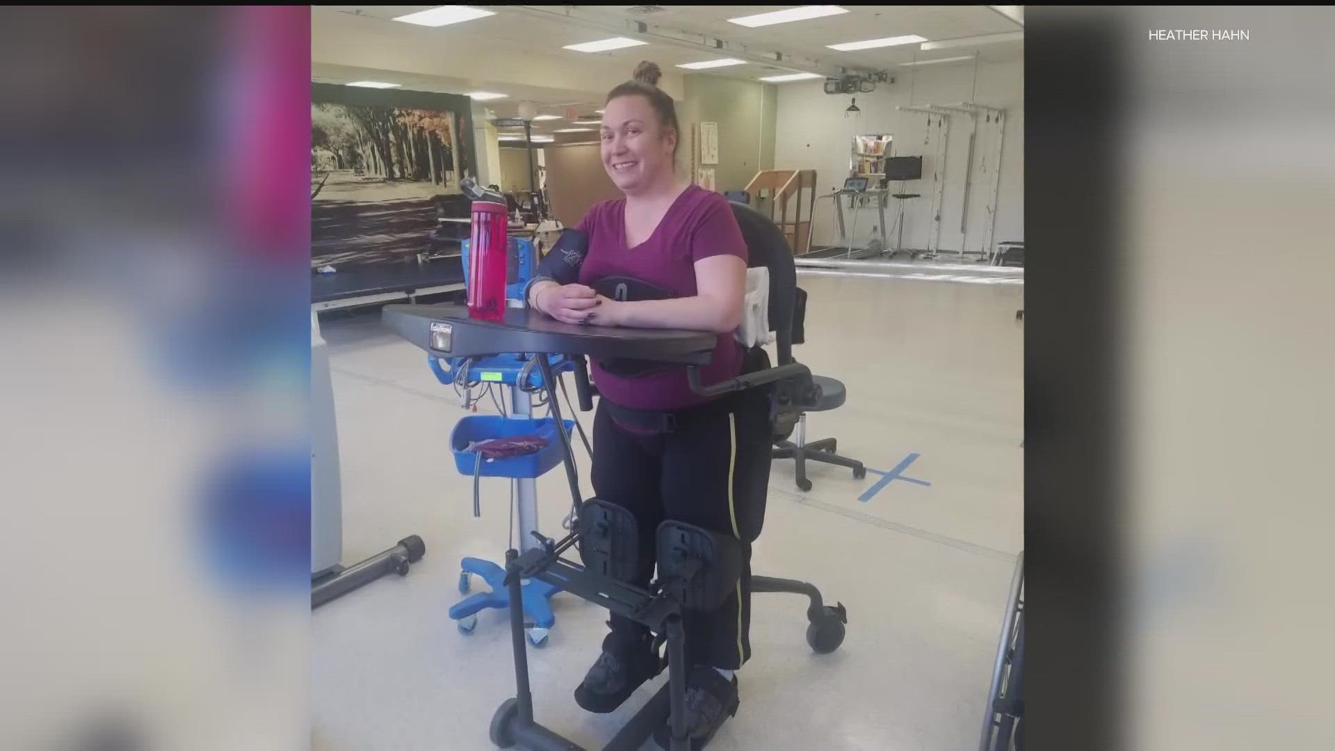 "When you're paralyzed like that, it's like it's all gone, and you want to just sit in bed and cry," said Heather Hahn.