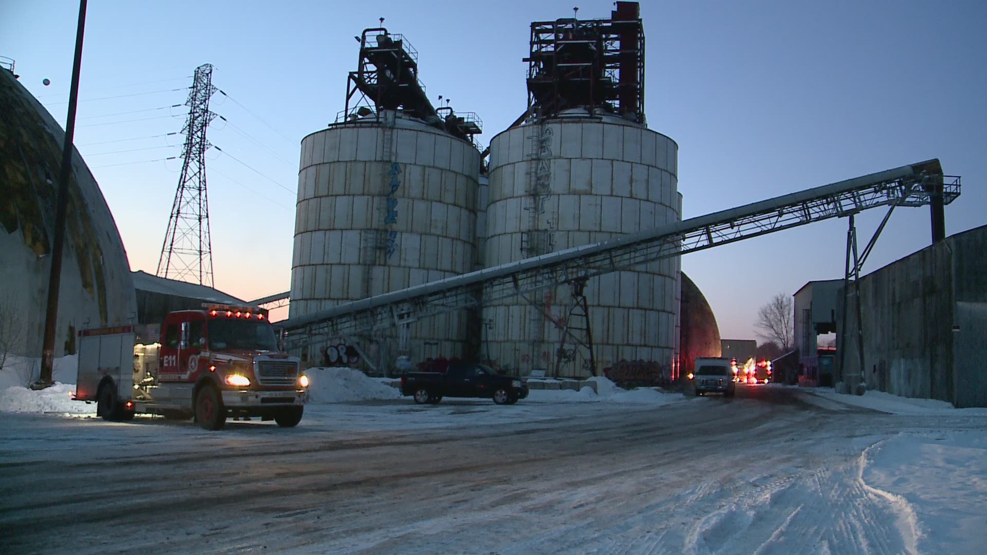 Fire crews worked for several hours Friday morning knocking down a fire inside a commercial building on the 3700 block of Washington Ave. N.