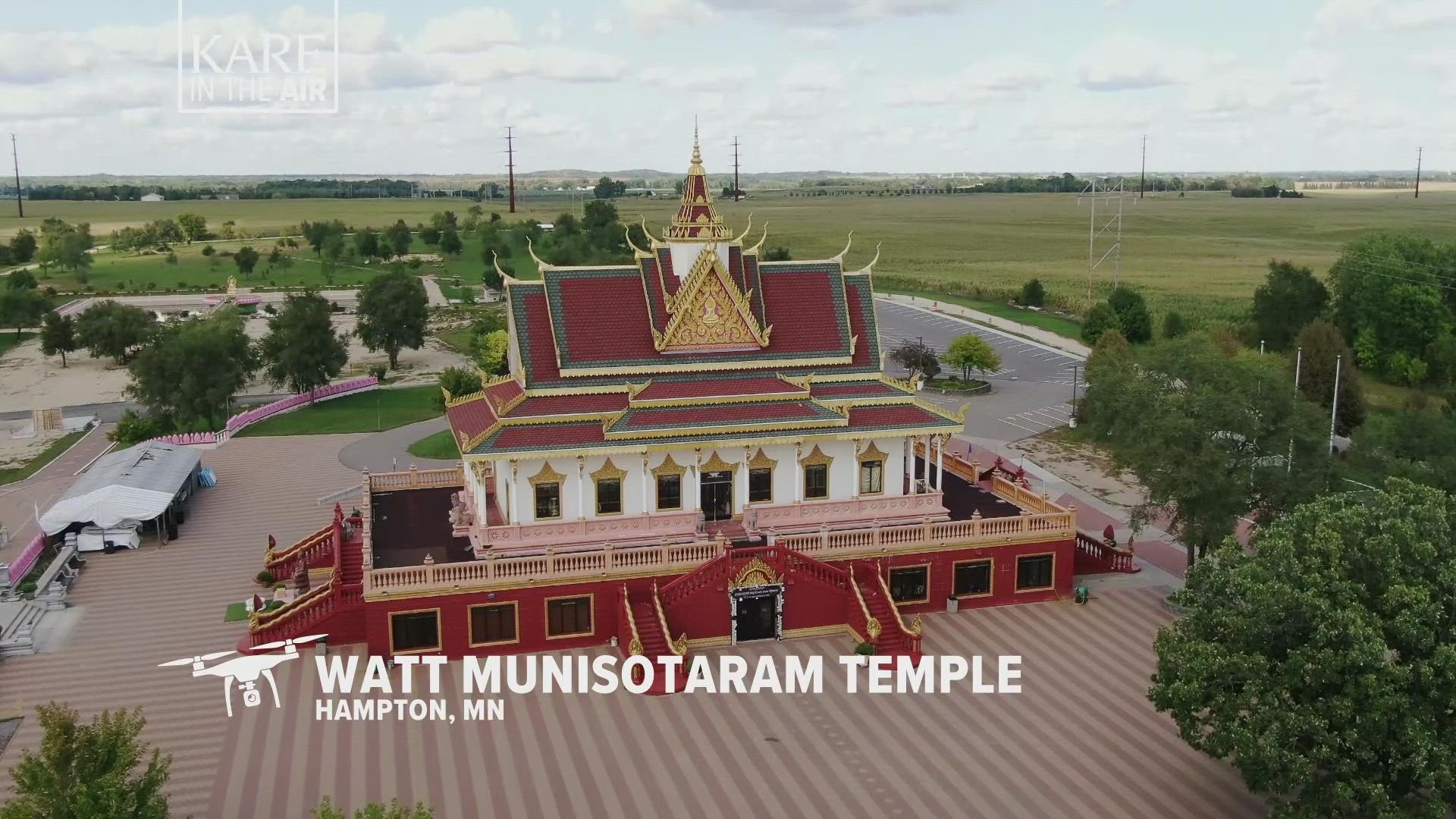 It is one of those things you don't expect to see on a small town Minnesota landscape... a spectacular Buddhist Temple looming above the cornfields near Hampton.