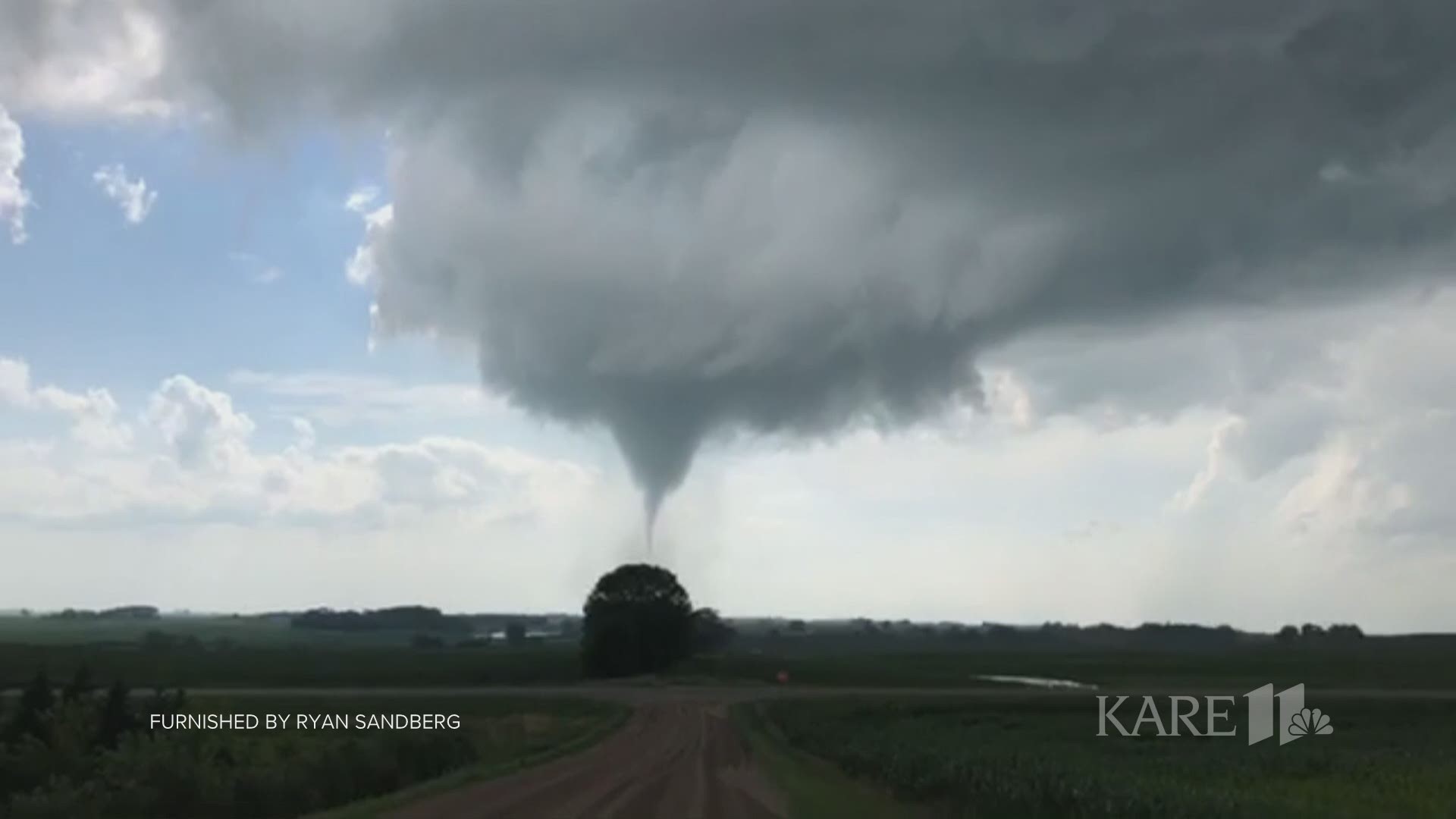 Ryan Sandberg furnished this video of a tornado near Ashby, Minnesota on Wednesday, July 8, 2020, as he narrated what he was seeing.