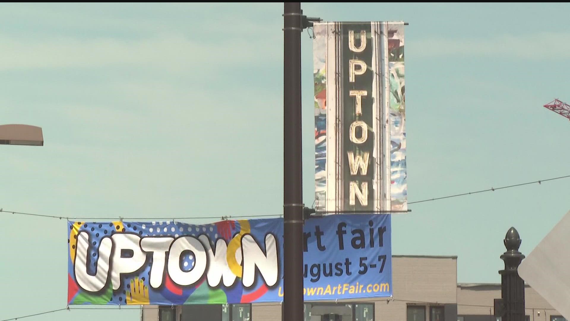 Minneapolis' uptown area is celebrating the return of the hugely popular Uptown Art Fair which had been on break for two years due to the COVID pandemic.