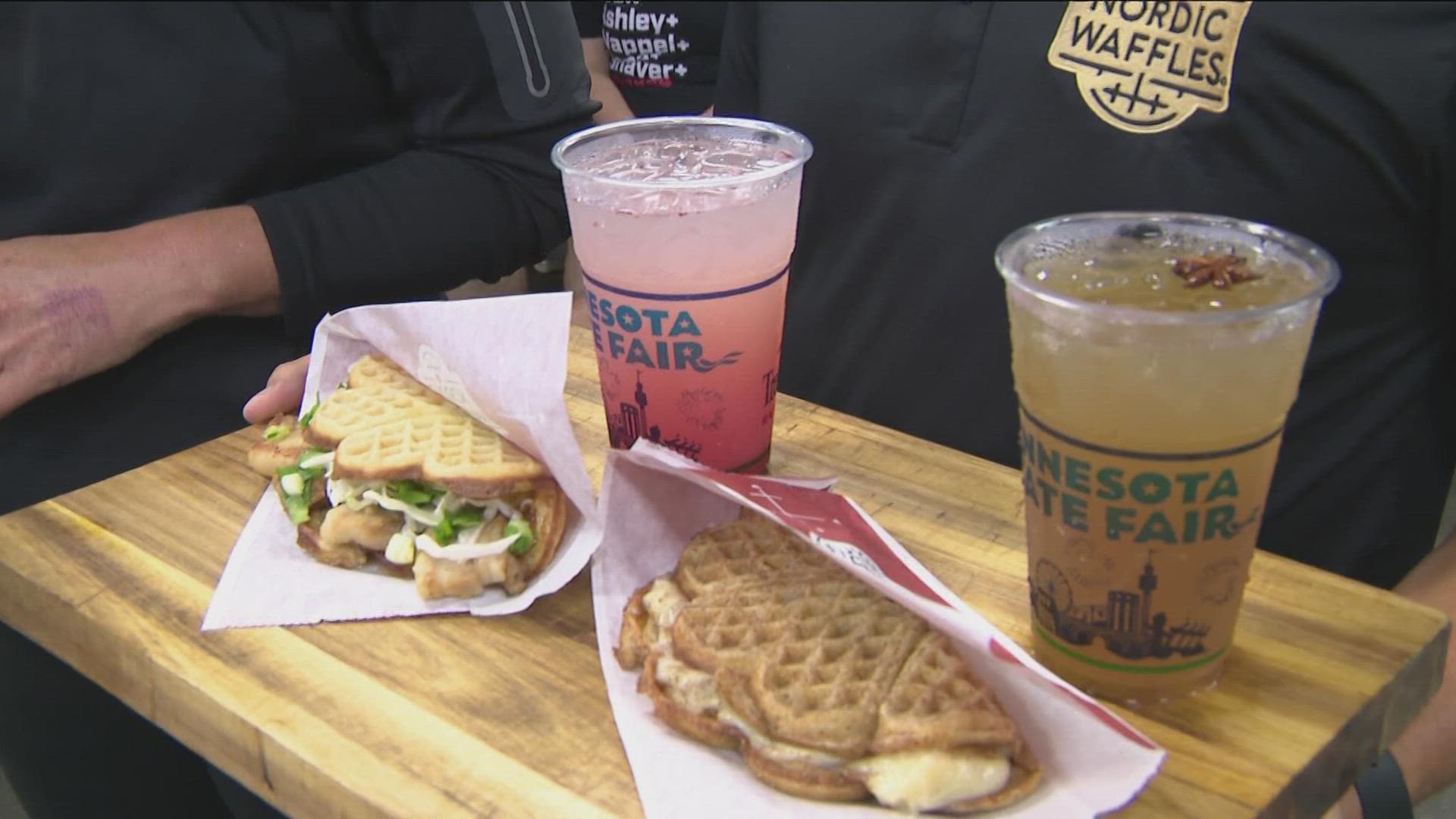 Stine Aasland, founder of Nordic Waffles, joined KARE 11 News Saturday to offer samples of her waffle sandwiches.