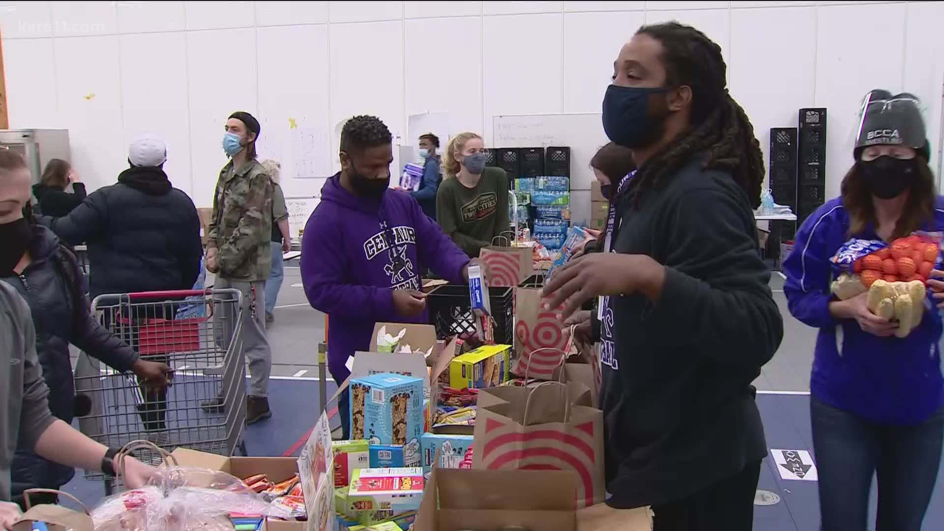 "The word got out and people just started donating and it's just been nonstop," said Courtney Bell-Duncan with Brooklyn Center Middle and High School.