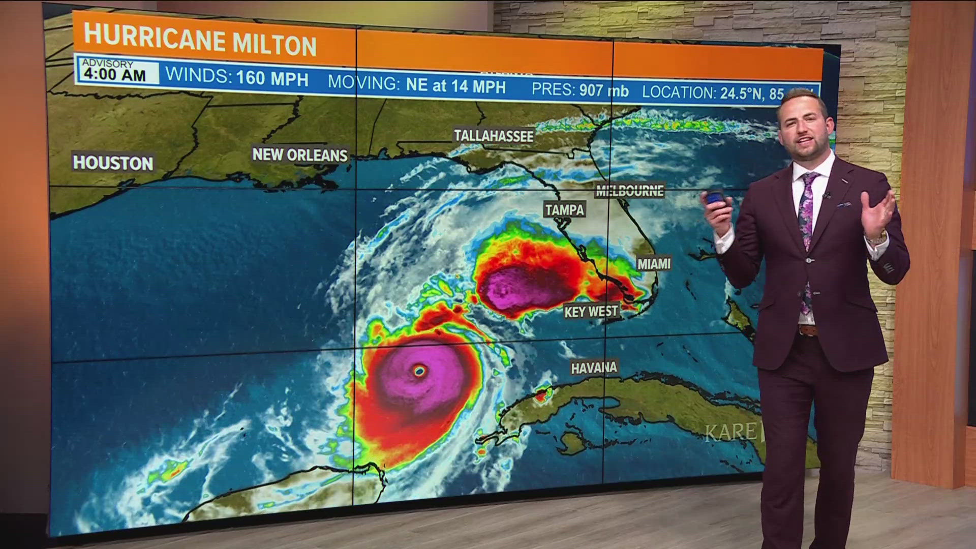 Fort Myers and Port Charlotte are now expected to receive the worst of the storm surge Thursday.