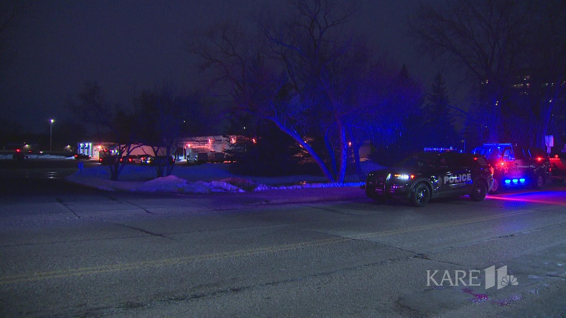 St. Louis Park Police said five police squad cars were damaged and an officer had minor injuries after shoplifting suspects used their vehicle to ram the squads.