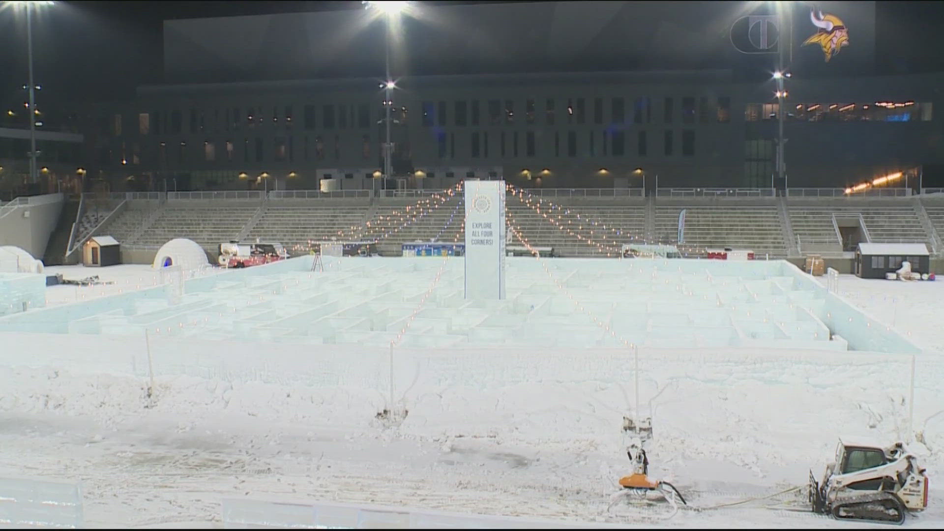 With an ice slide and skating rink, you can bring the whole family for winter fun.