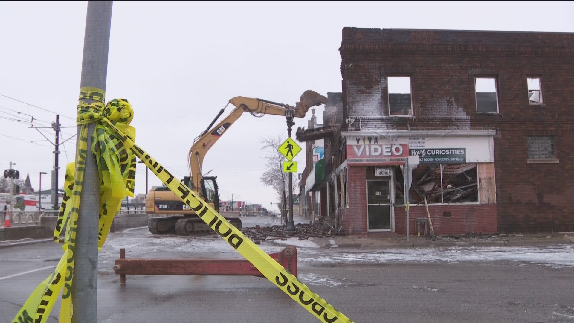 Signs on the building indicated it was once a video or novelty shop, but neighbors say it has been months since they were in operation.