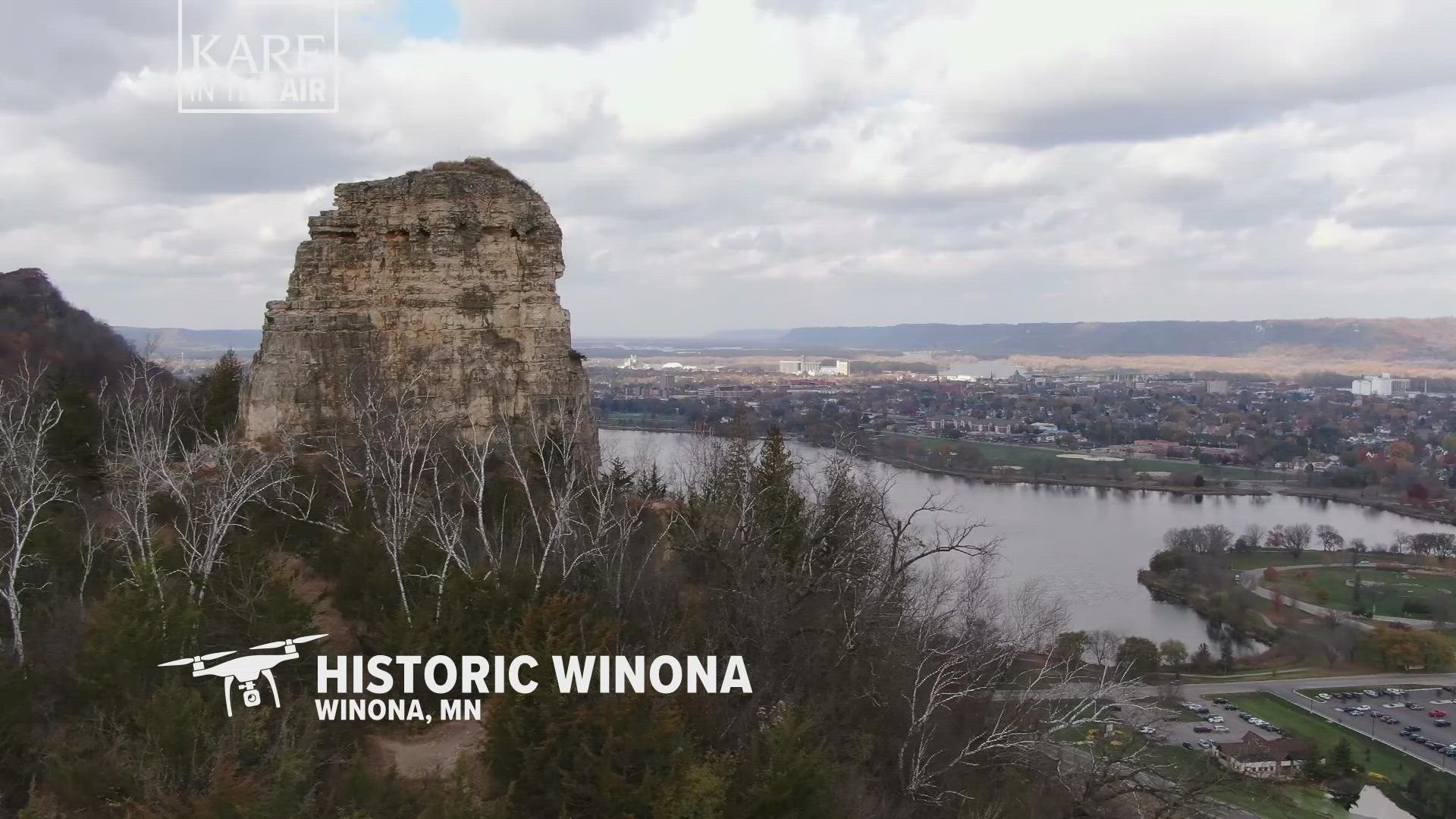 Our drone series takes us over the historic river town, which is nearly surrounded by water.