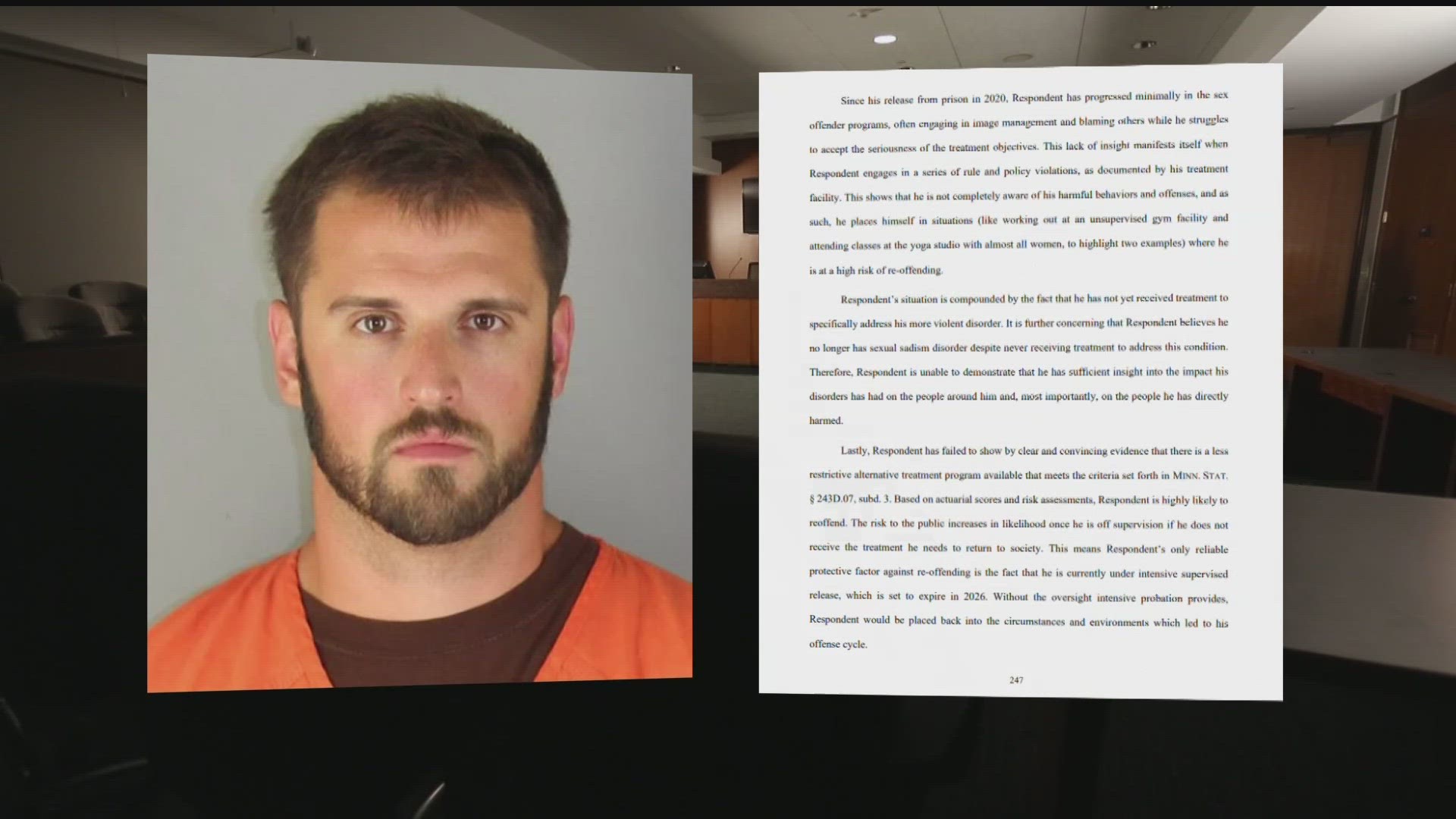 A Hennepin County judge ordered Alec Cook to be civilly committed as a "sexually dangerous person." The former UW-Madison student served three years for his crimes.