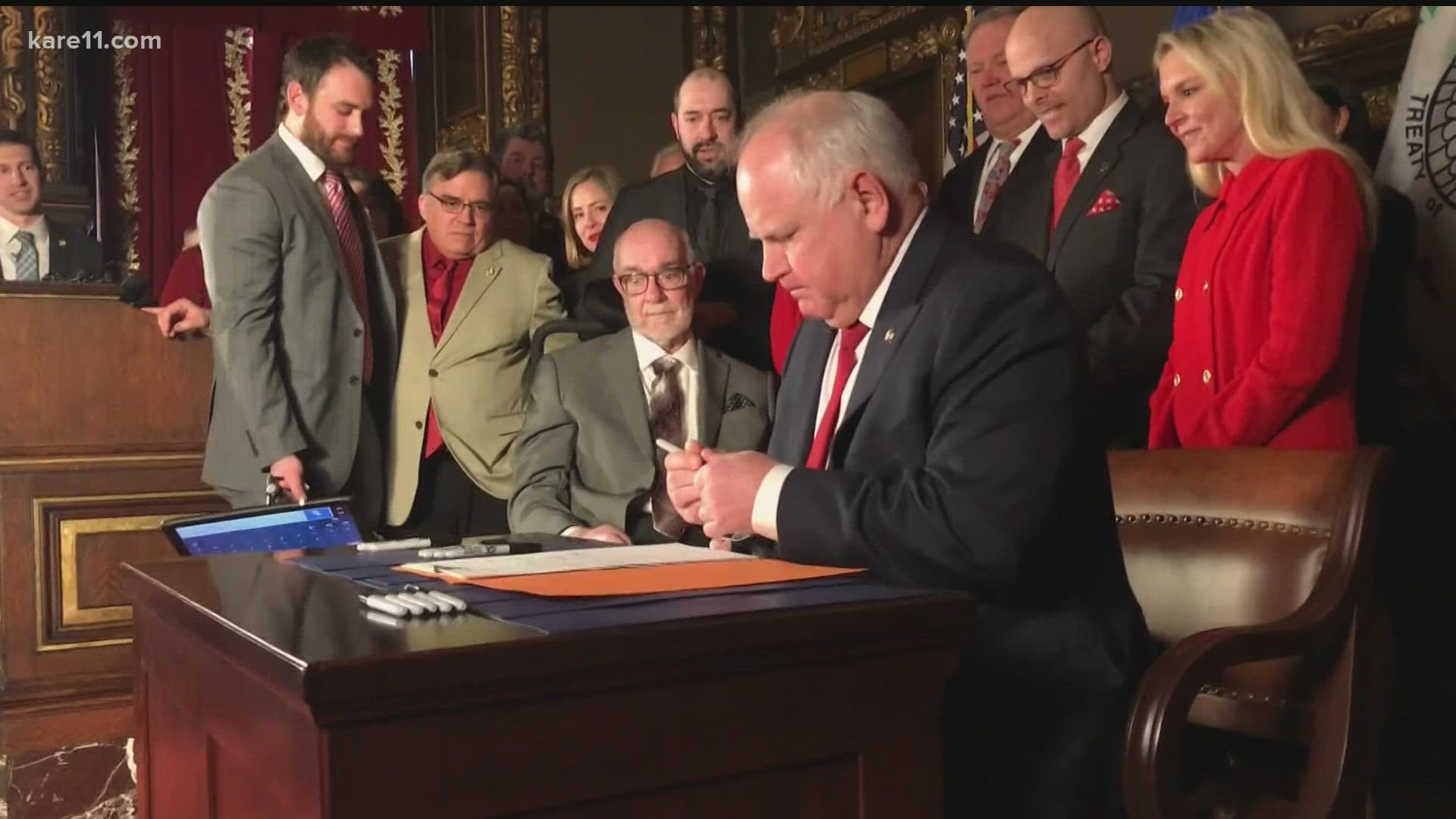 KARE 11's John Croman was at the capitol for some emotional moments as Governor Walz signed a bipartisan bill supporting ALS research.