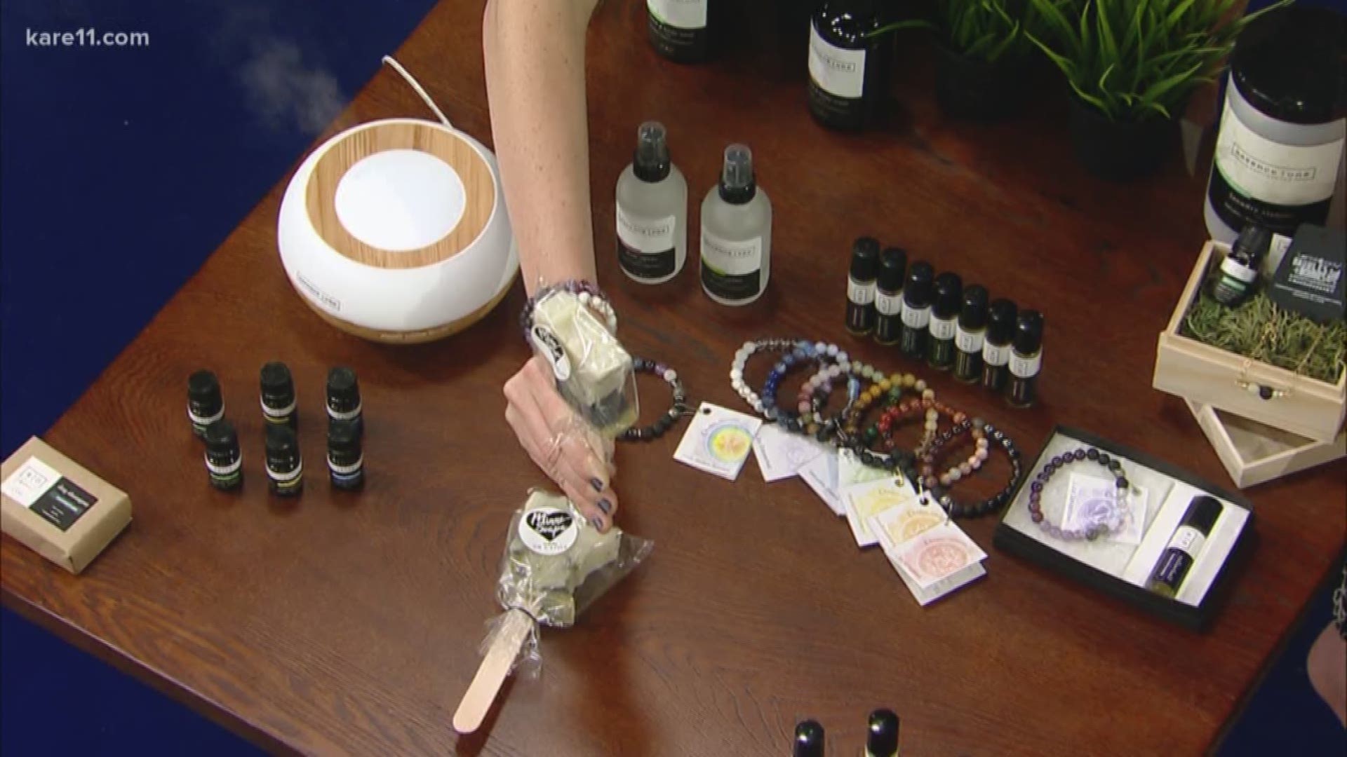 Essential oils can be just the thing some of us need to de-stress. One local company is making oil blends that are state fair themed.