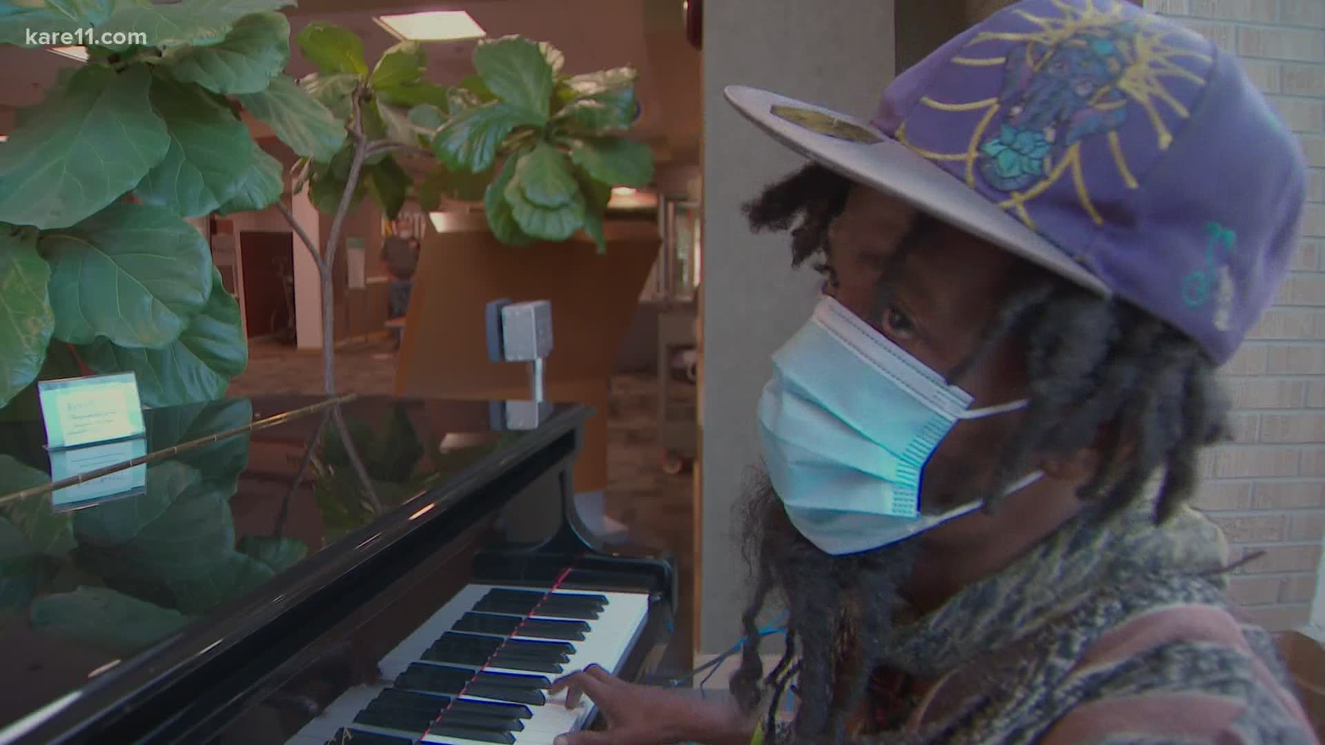 Chris Rep has been playing piano while his girlfriend recovers at North Memorial Health Hospital