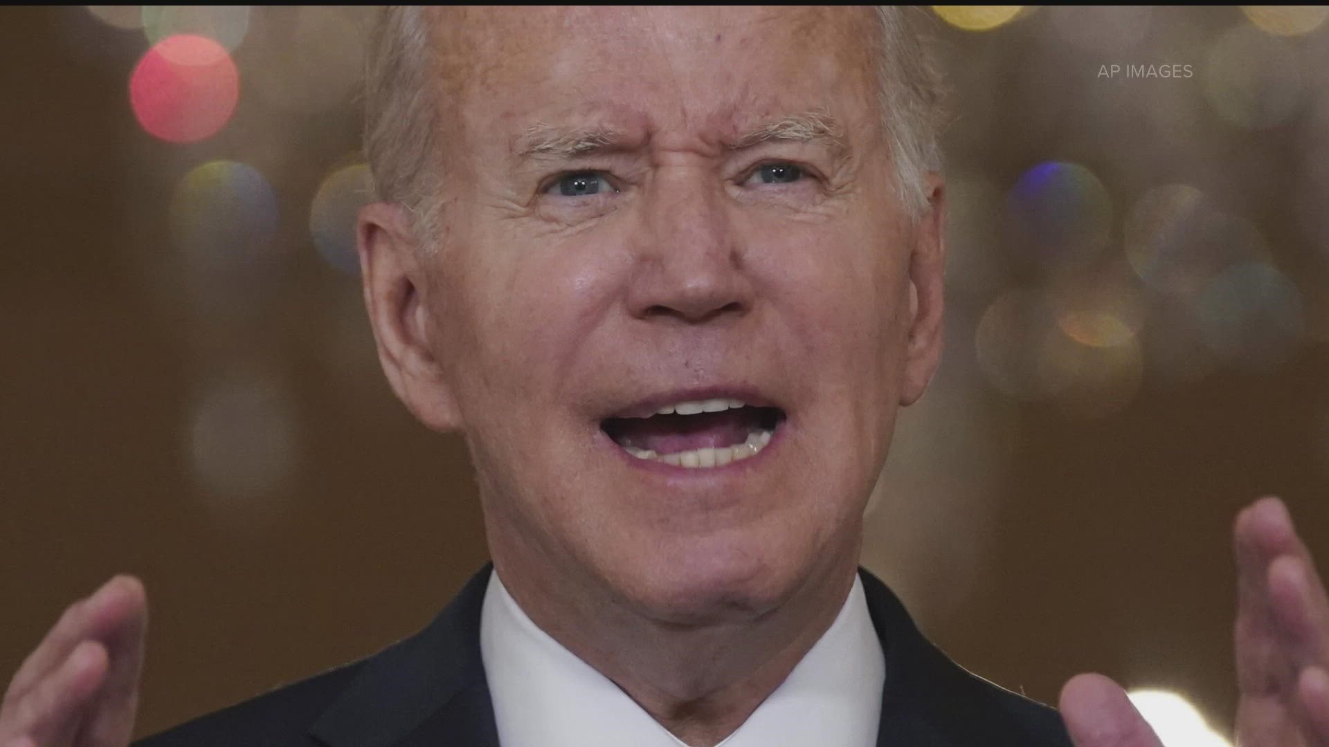 Biden said he's still waiting for more data while considering the pause.