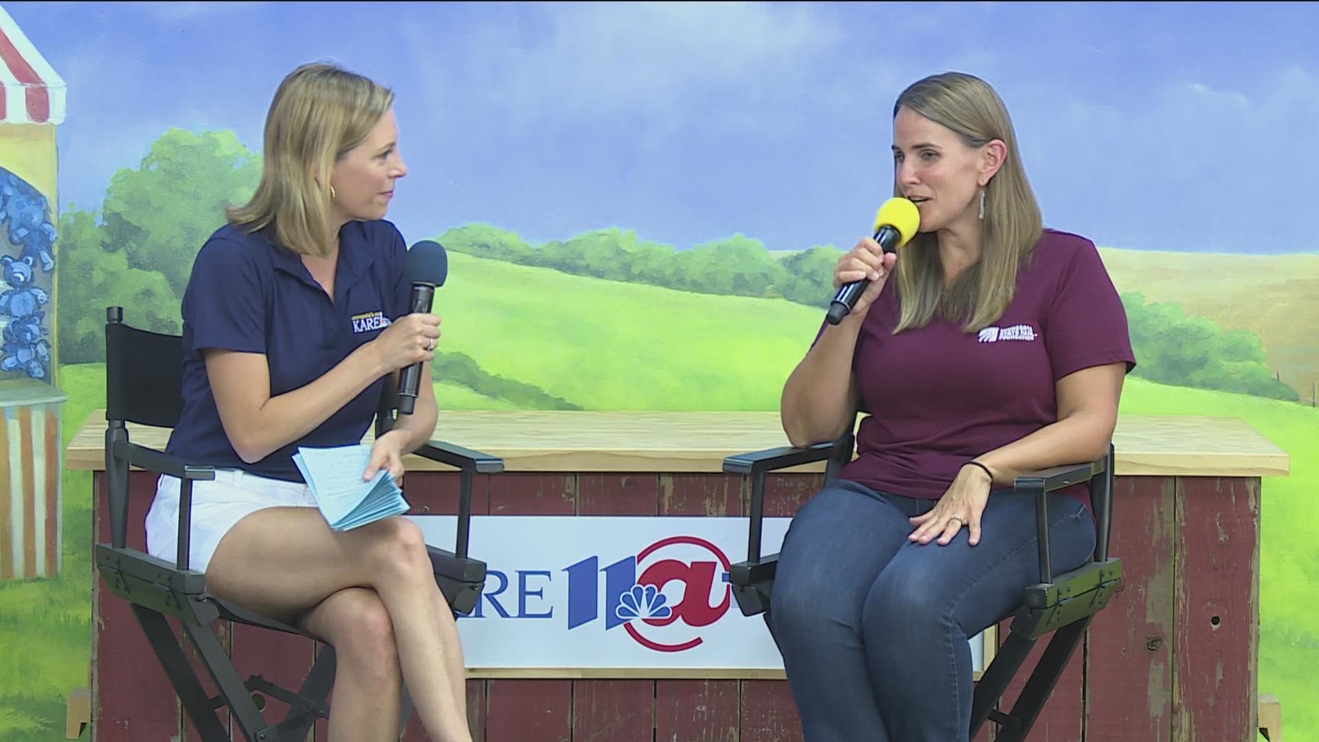 Mary Chung, the executive director of the Minnesota State Fair Foundation, stopped by the KARE Barn during KARE 11 News at 5 p.m.