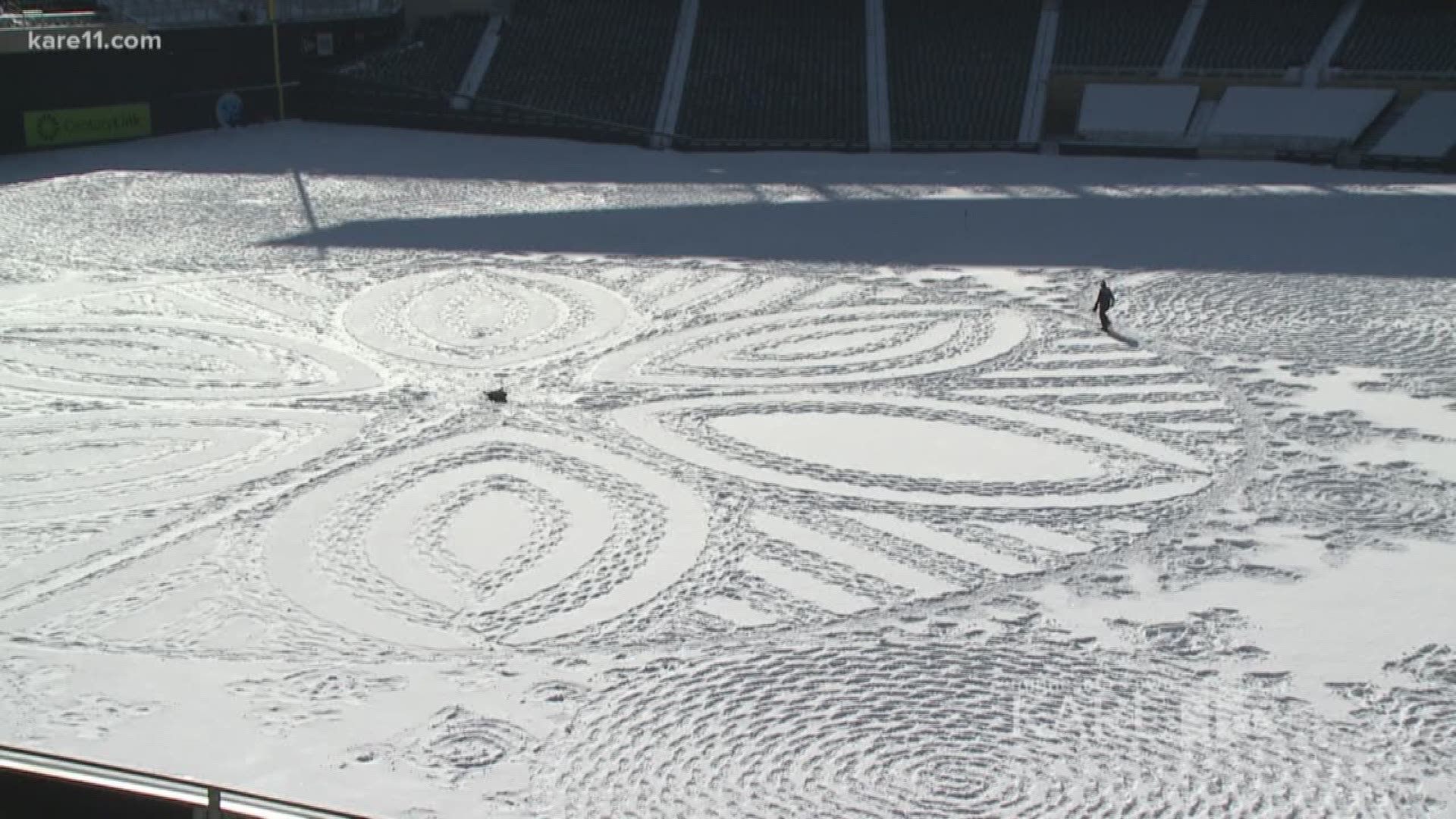 New snow art installation at Target Field