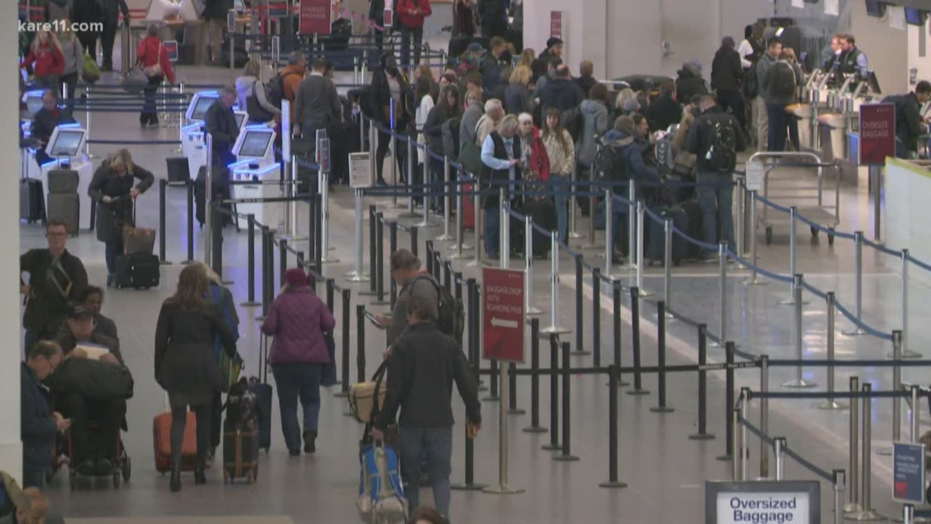 Step inside the Minneapolis-St. Paul International Airport Thursday and it's easy to spot those with warmer thoughts.