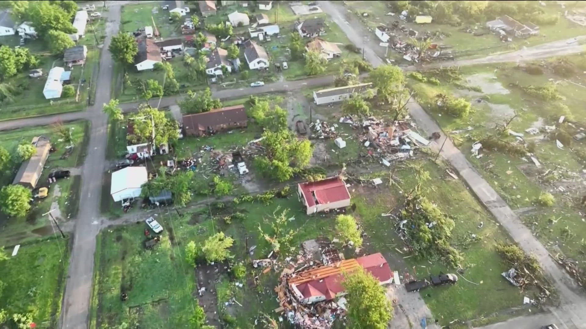 Overnight tornadoes are blamed for at least one death in Oklahoma.