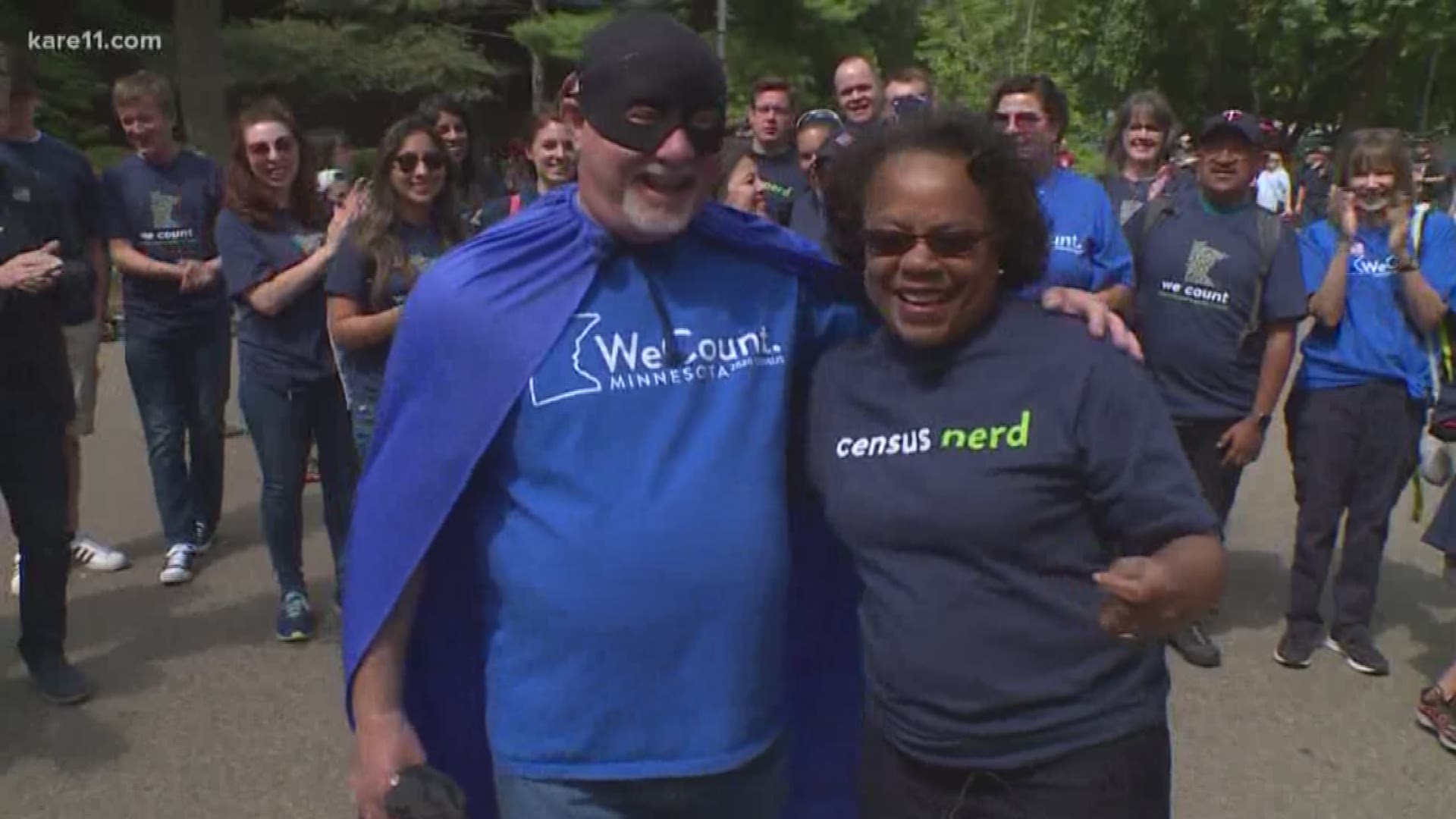 Self-described "Census Nerds" hit the Minnesota State Fair Tuesday to spread the word about the importance of an accurate 2020 Census. They even brought a caped superhero dubbed "Census Man" who as part of the public awareness effort.