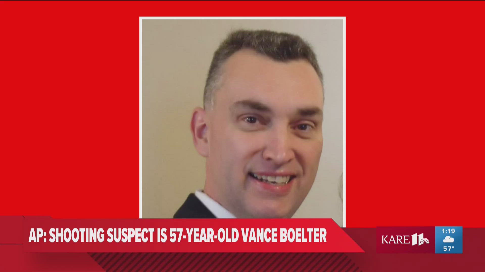 Breaking News: AJ Lagoe reports officers are searching for 57-year-old Vance Boelter in connection to the shooting of 2 lawmakers. 