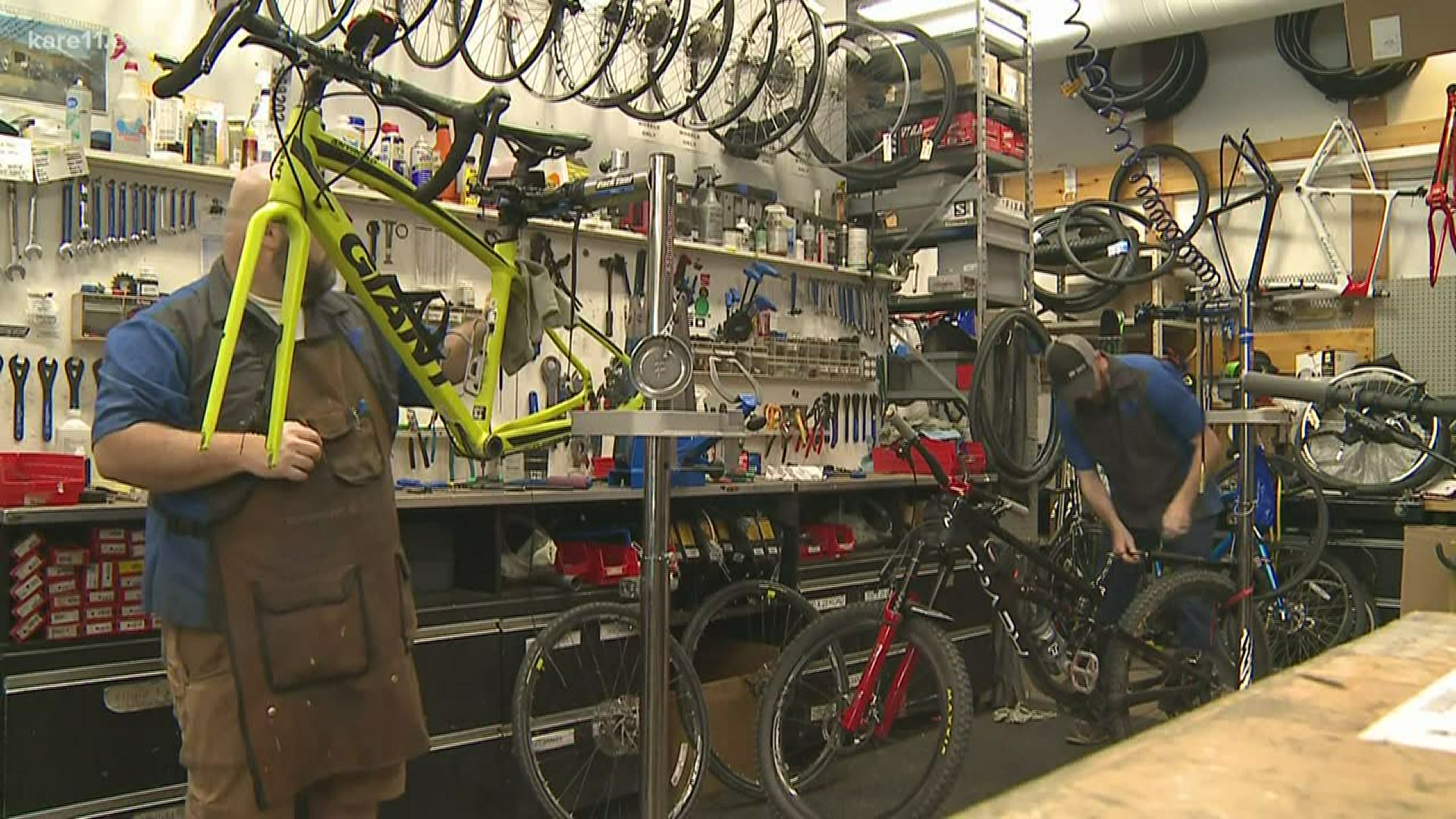 Tonka Cycle and Ski in Hopkins is seeing a 30% to 40% boost in business this month.