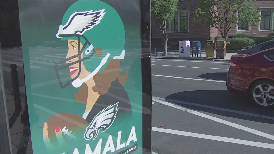 Fake Eagles Posters Support Kamala Harris